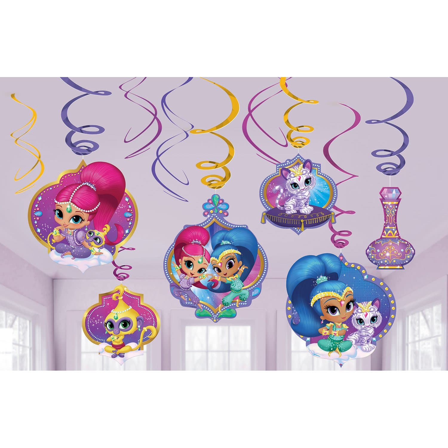 amscanInternational 671653-99" Shime and Shine 12 Swirl Decoration Set
