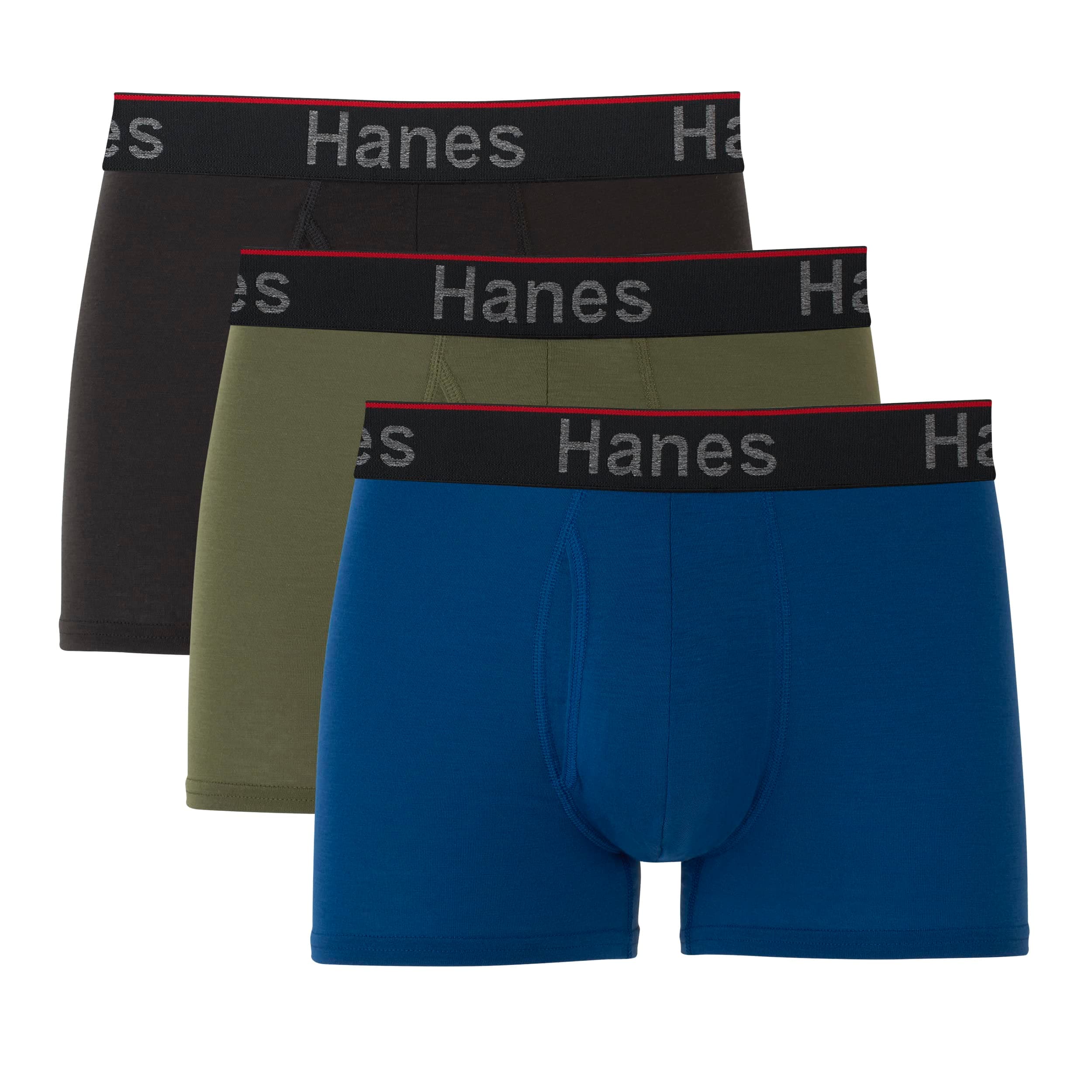 Hanes Men's Underwear Boxer Briefs 3-Pack, Total Support Pouch, Sexy Men's Underwear, Long or Short-Leg Boxer Briefs