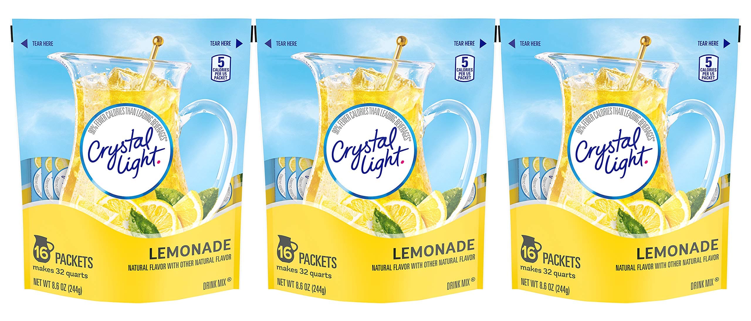 Crystal Light Lemonade Drink Mix - 8.6 oz - 16 ct - 3 pk, Packaging May Vary