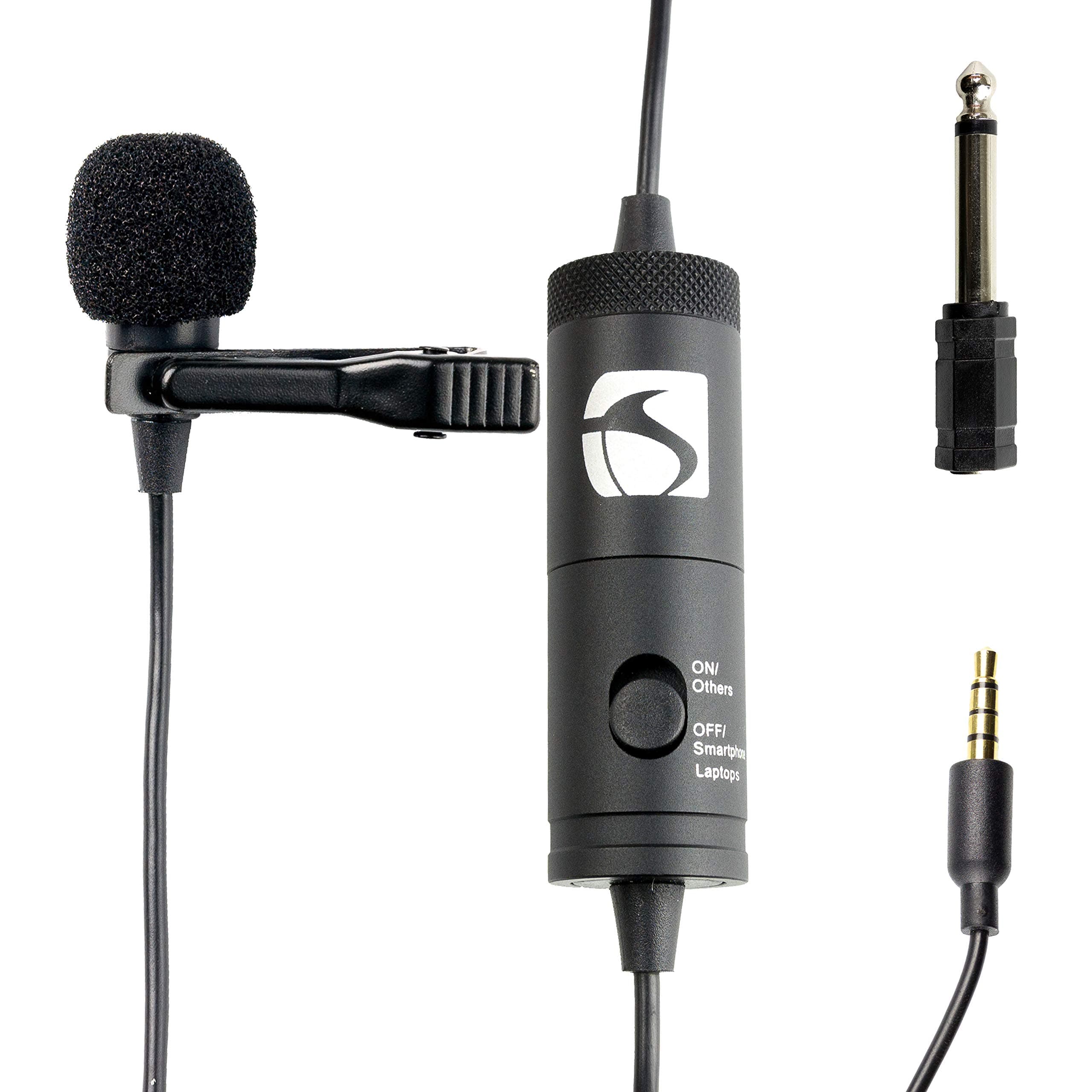 ISSLM100 Microphone Lapel Microphone for Iphone and Android, Smartphones, Tablets and Nikon Cameras