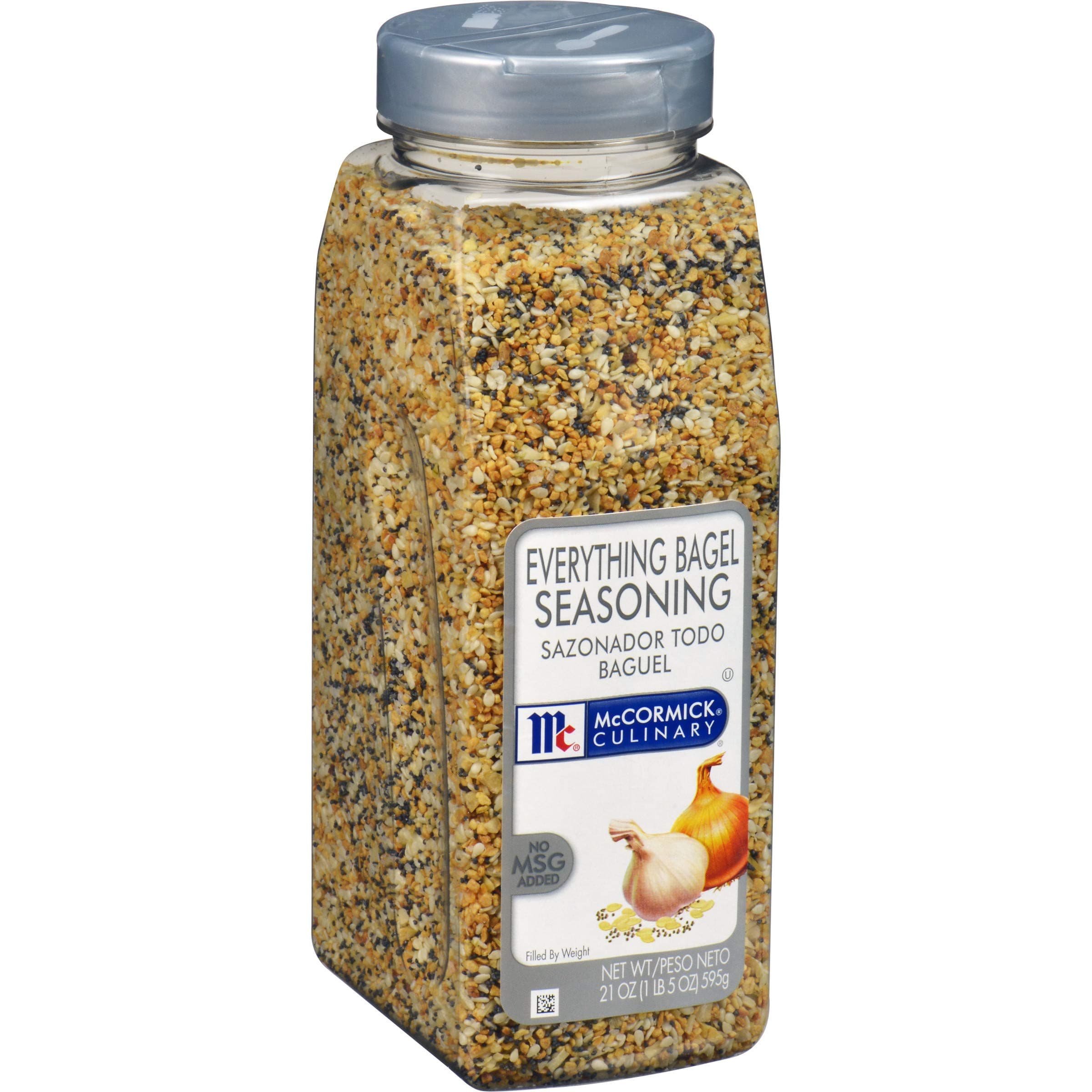McCormick Culinary Everything Bagel Seasoning, 21 oz - One 21 Ounce Container of Everything Bagel Seasoning Blend of Poppy Seed, Sesame Seed, Garlic, Onion and Salt