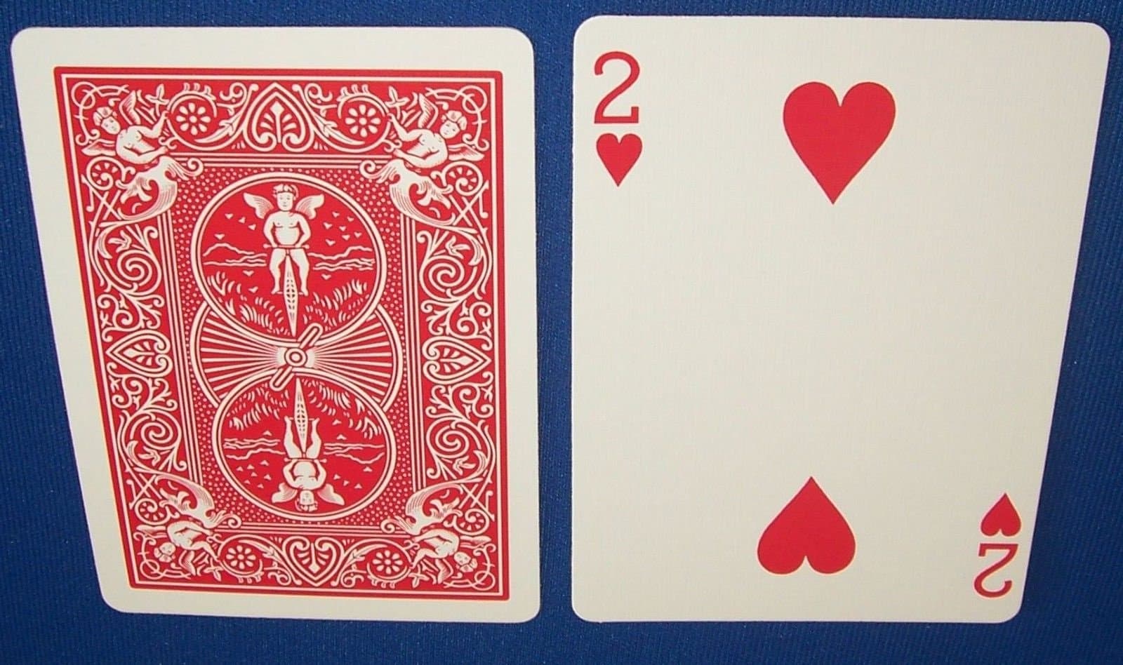 Red Back Bicycle Playing Card Force Deck (Hearts, 2)