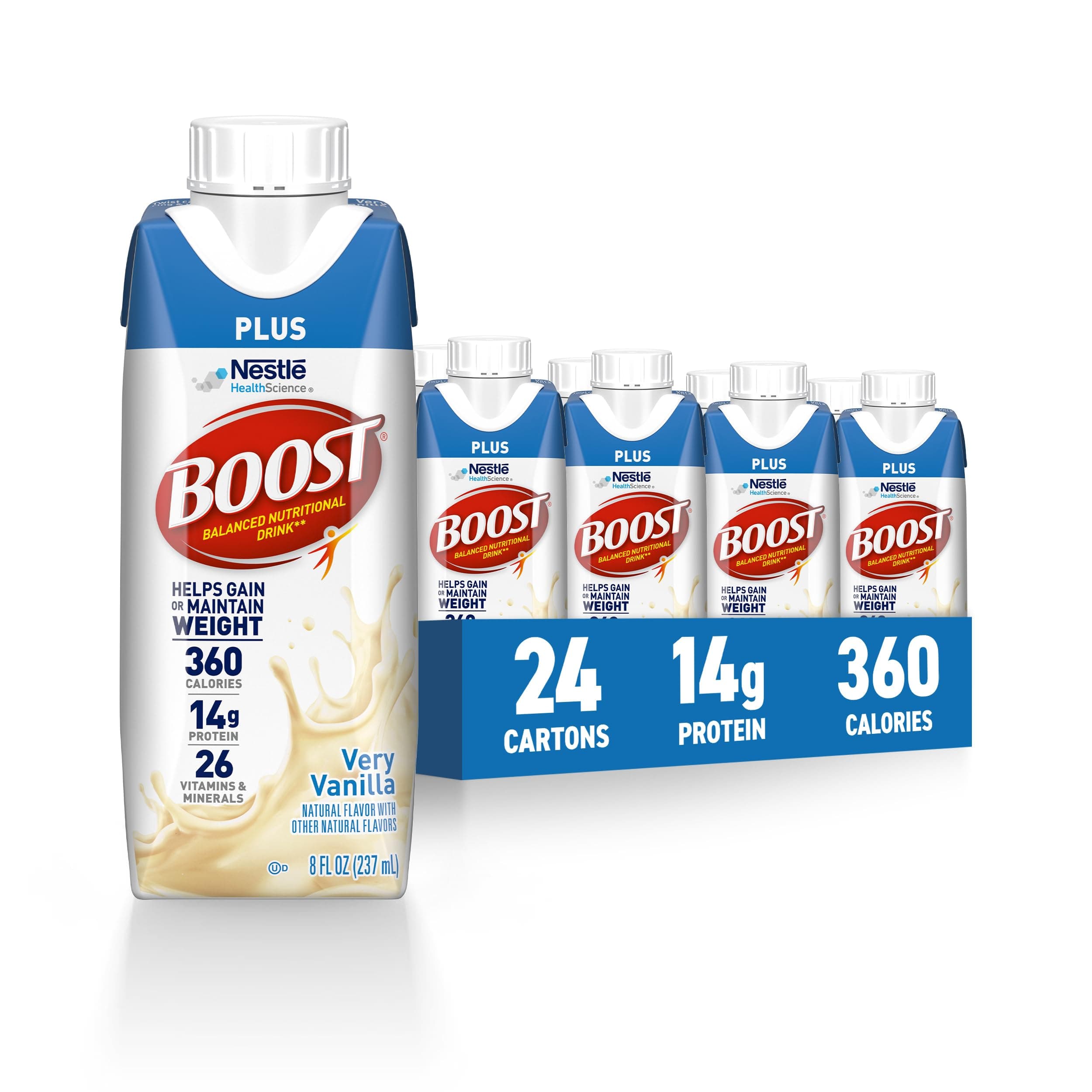 BOOST Boost Plus Vanilla Ready to Drink 8oz (Pack of 24)