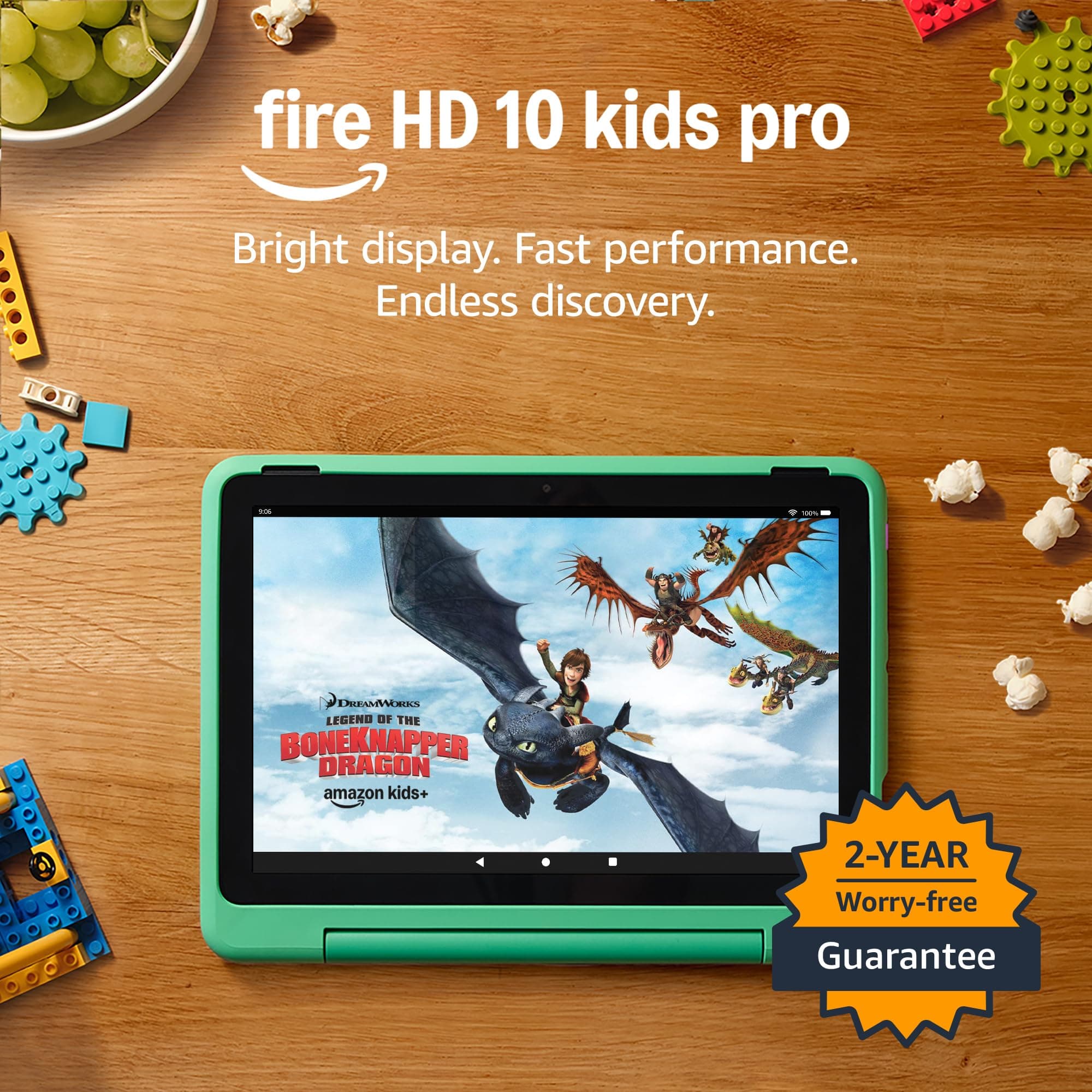 Amazon Fire HD 10 Kids Pro tablet (newest gen)| ages 6–12, long battery life, includes ads-free books, games, apps and videos that children love, 10.1" brilliant screen, parental controls, 32GB