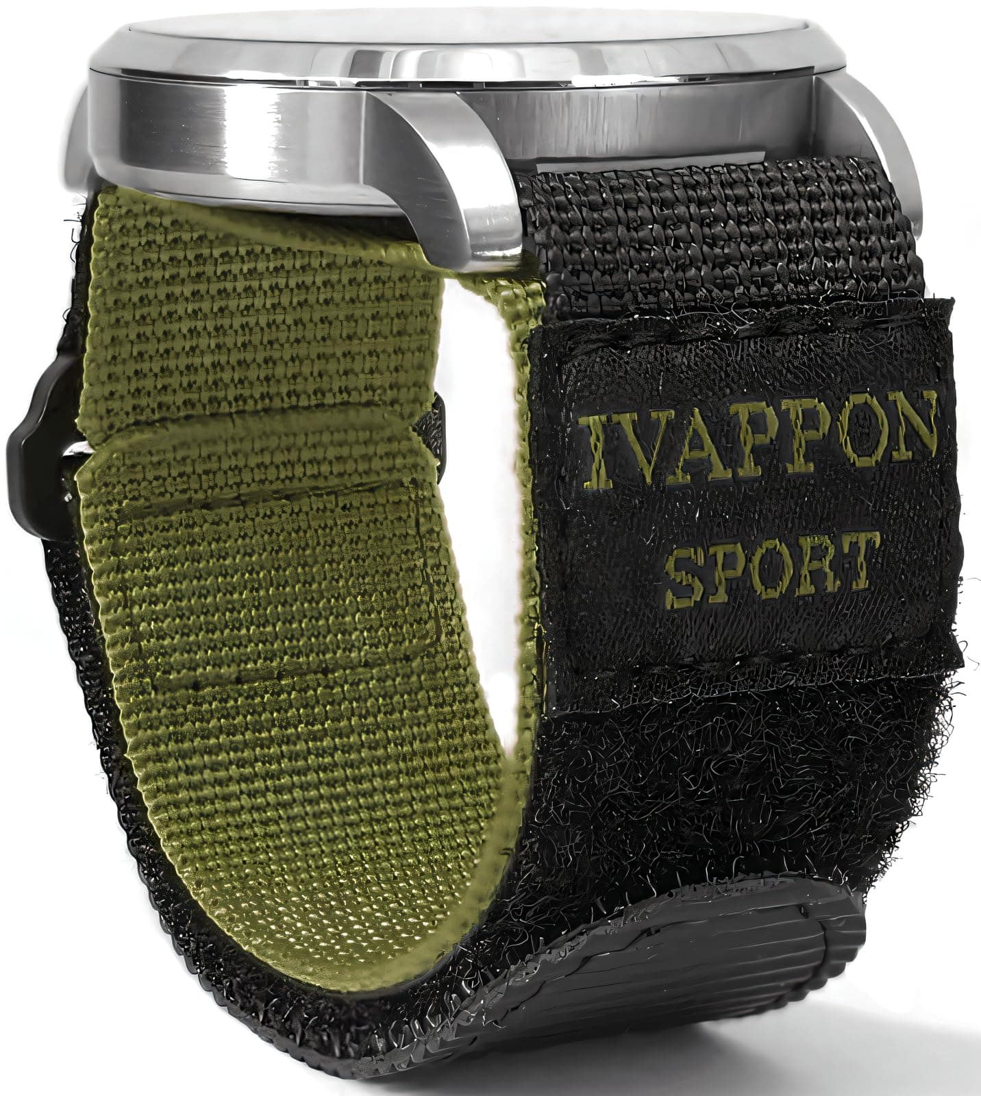 IVAPPON Hook Loop Sport Watch Strap 18mm 20mm 22mm Nylon Straps Black Blue Red Olive Orange Fastening Watchband …