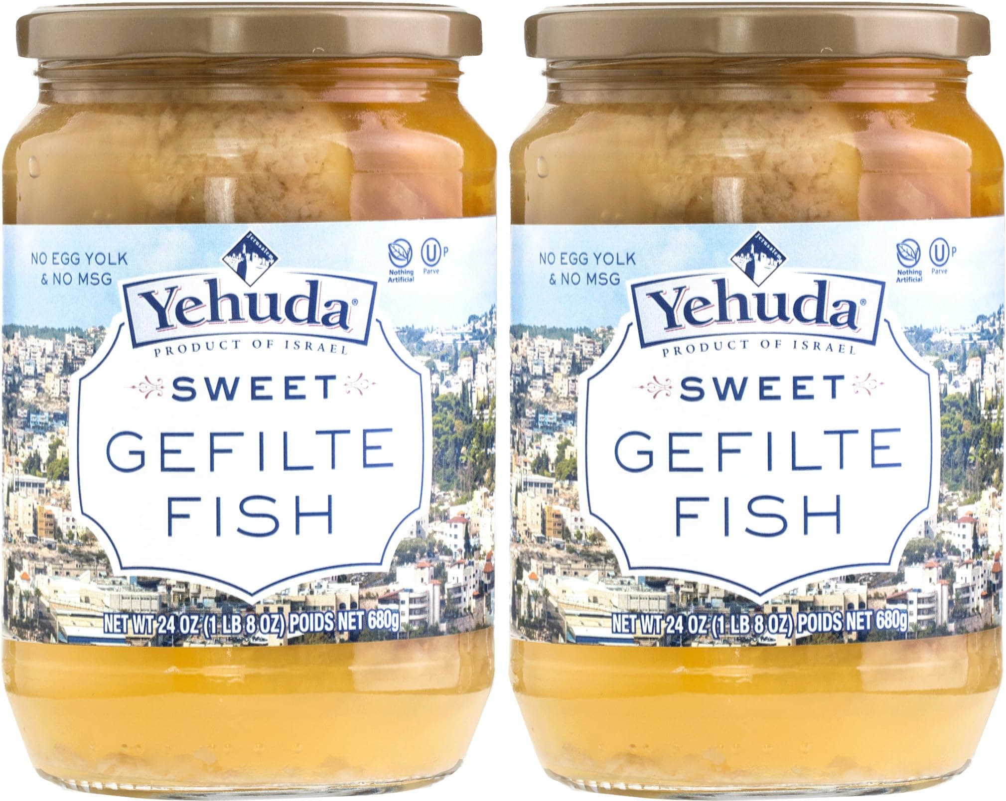 Yehuda Sweet Gefilte Fish, 24oz (2 Pack)
