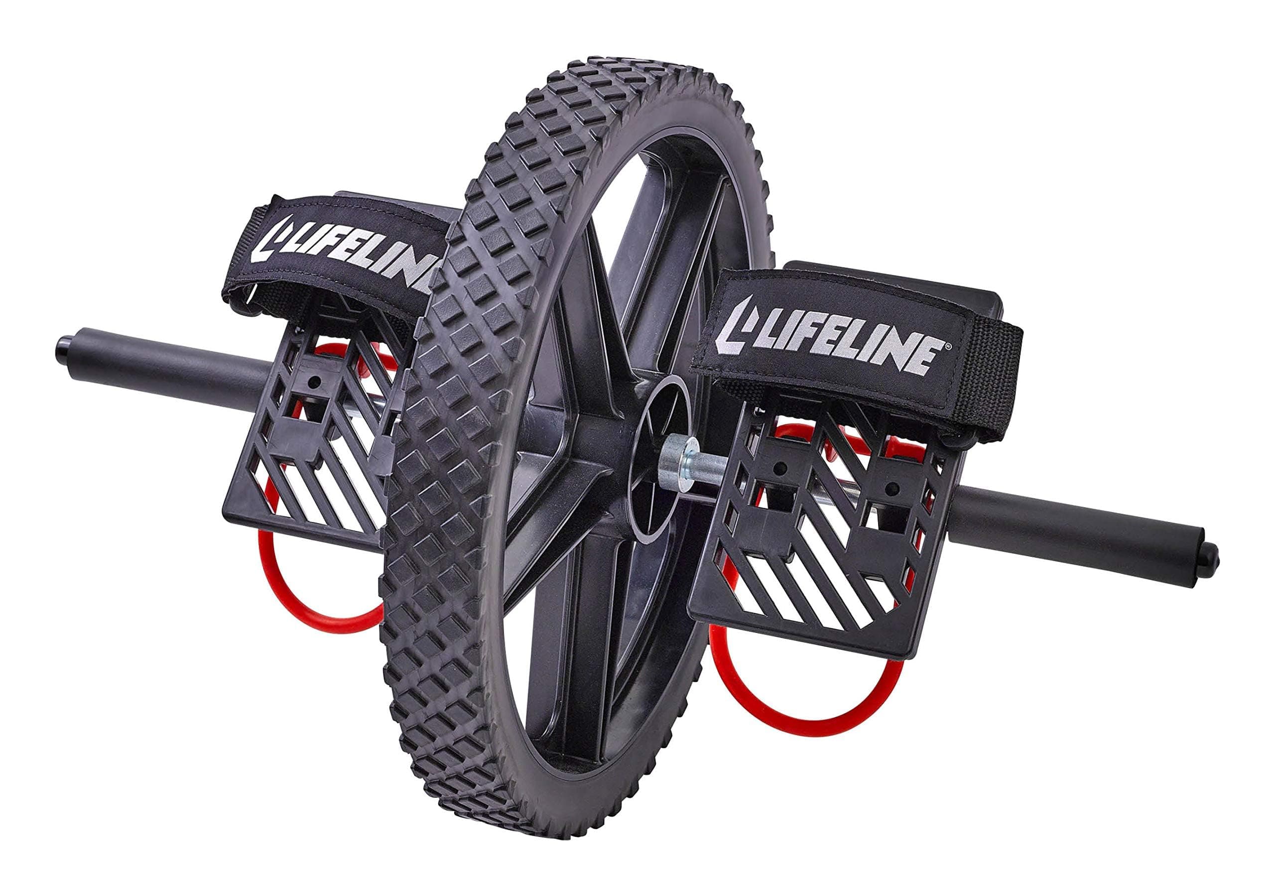 Lifeline Power Wheel for Full Body Functional Fitness - Strengthen Abs, Core, Lower & Upper Body with Foot Straps