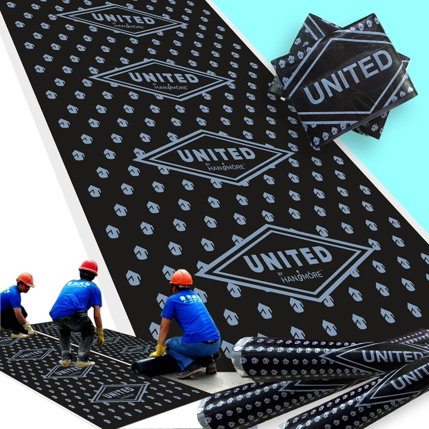 HANgMORE UNITED Brand - [ 2.5 Meter Length ] Black Tar Felt Sheet For Roofs Waterproofing Sealing Tar Sheet Waterproofing Membrane (Black - 1mm Thickness | Length 2.5Meter x Width 3 ft)