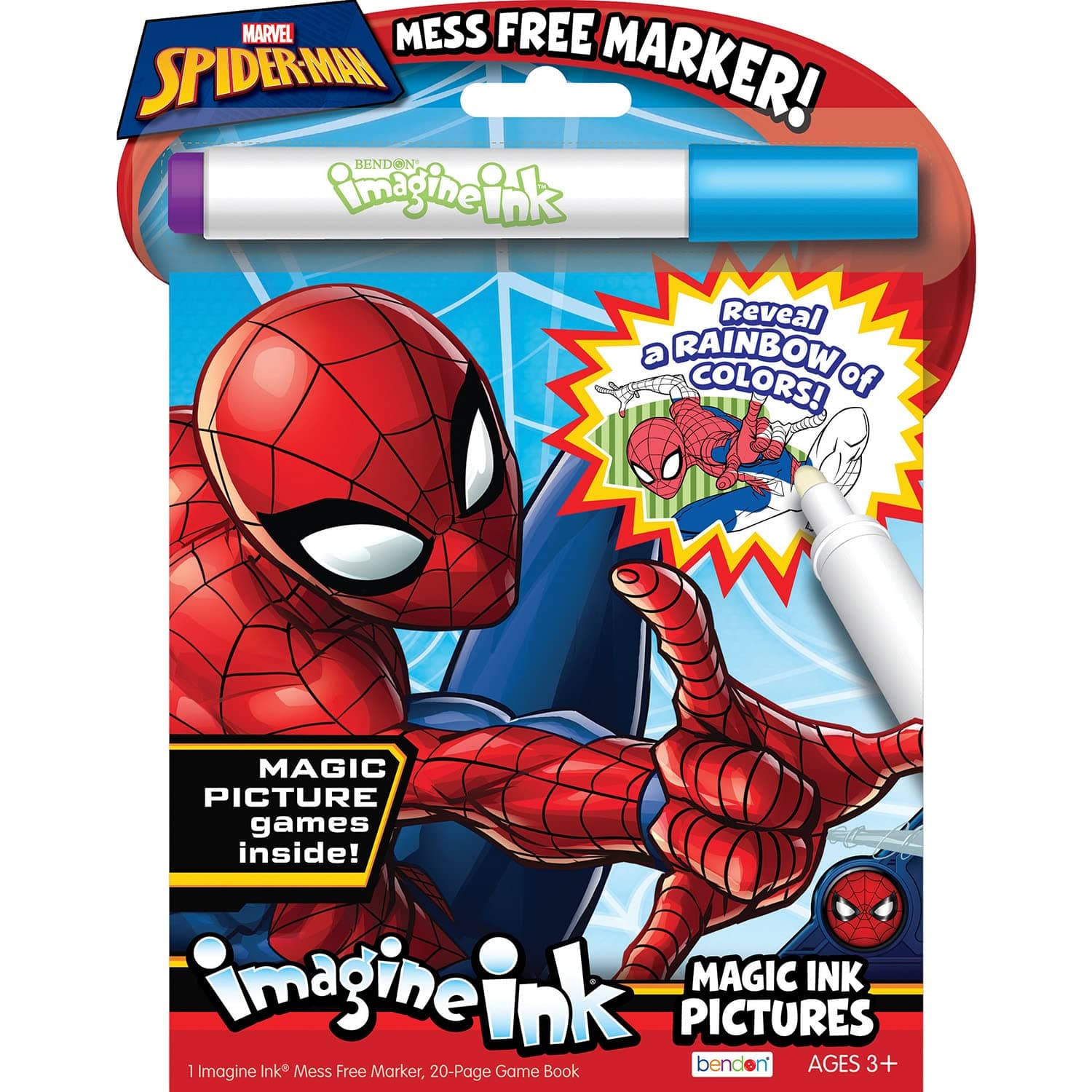 Bendon Magic Ink Pictures Bk Spider Man