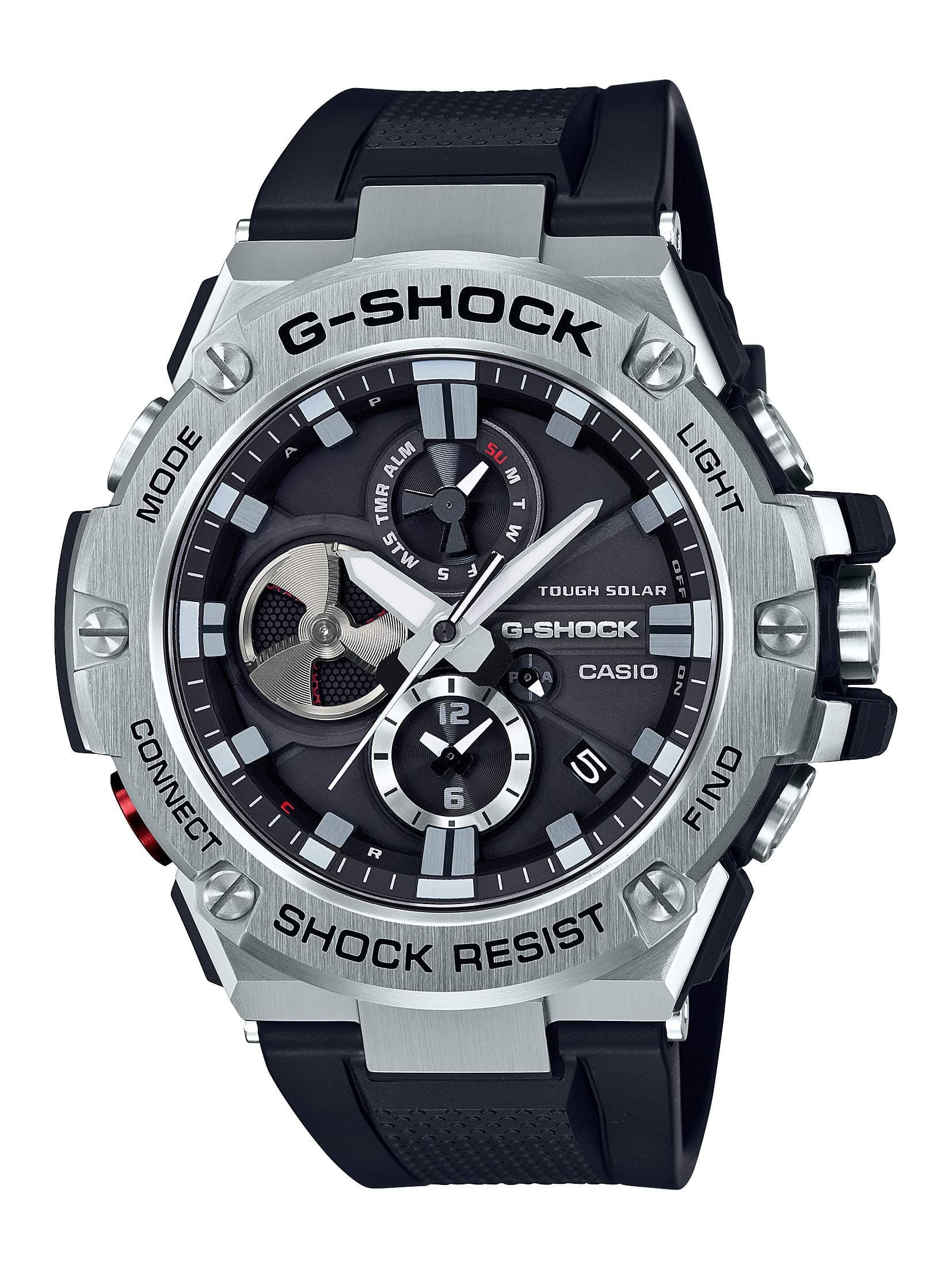 Men's GST-B100-1ACR G-Shock Analog Display Quartz Black Watch