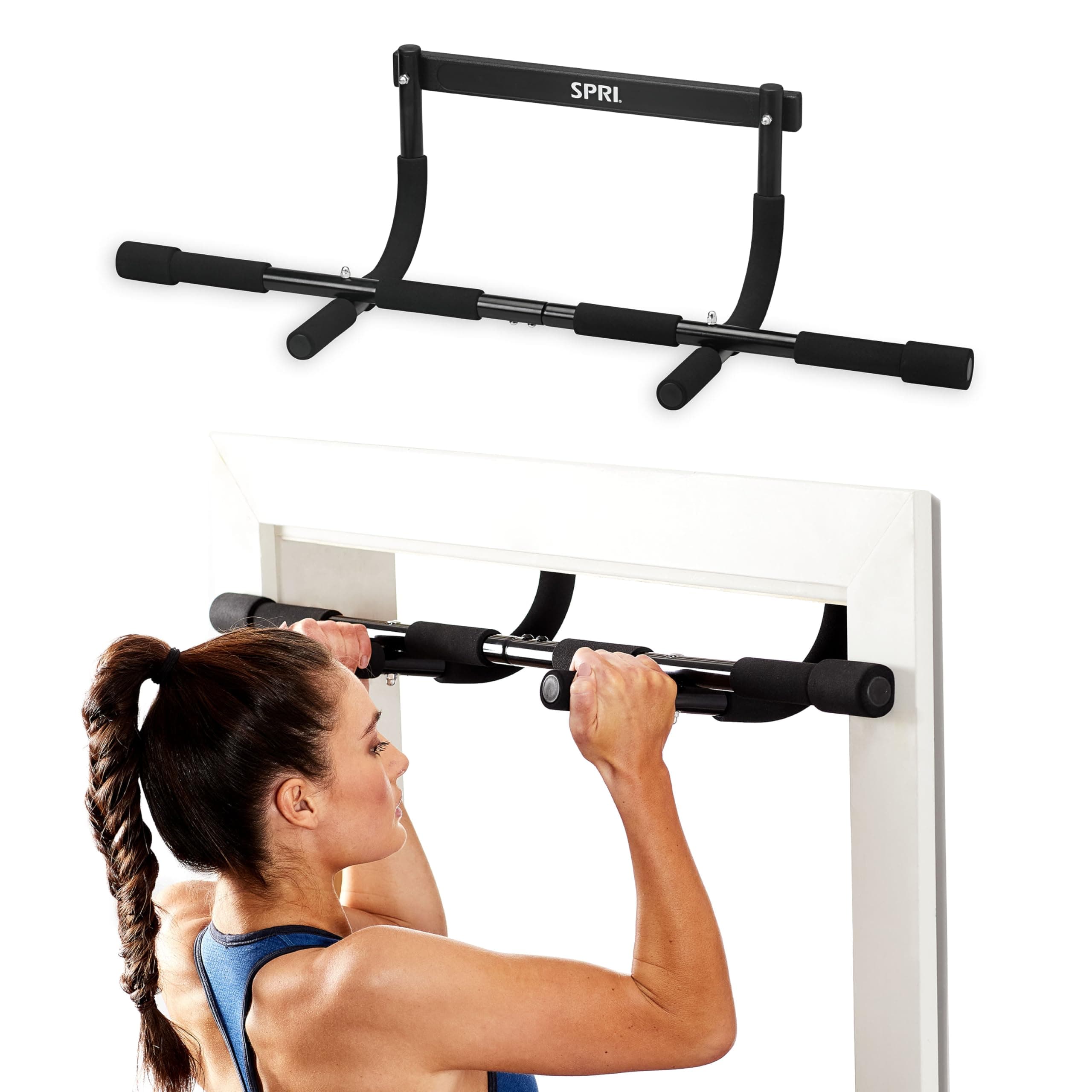 SPRI Pull Up Bar Grip Door Frame Mounting