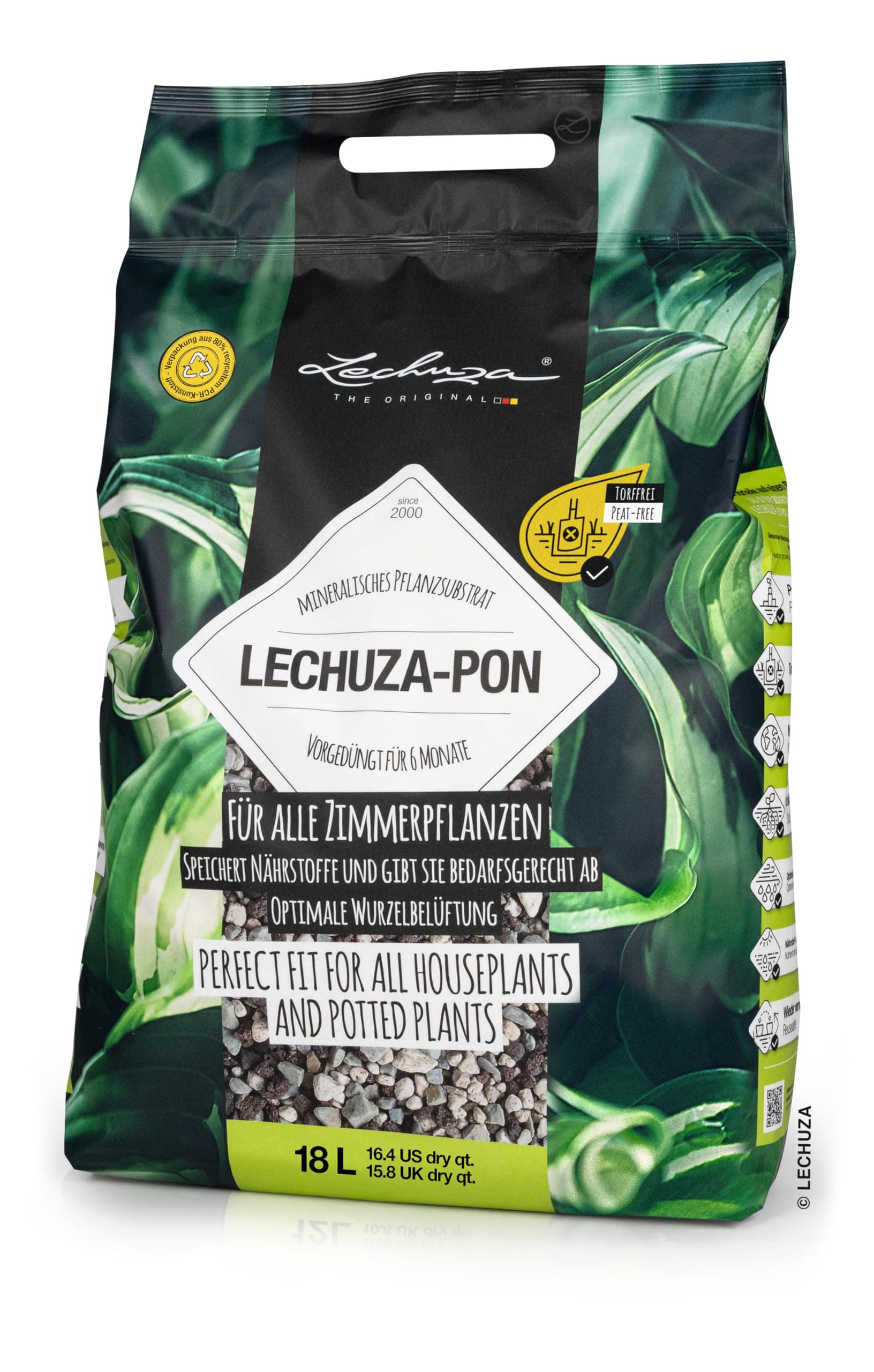 Lechuza PON Soil Indoor Plants, 18 Litre