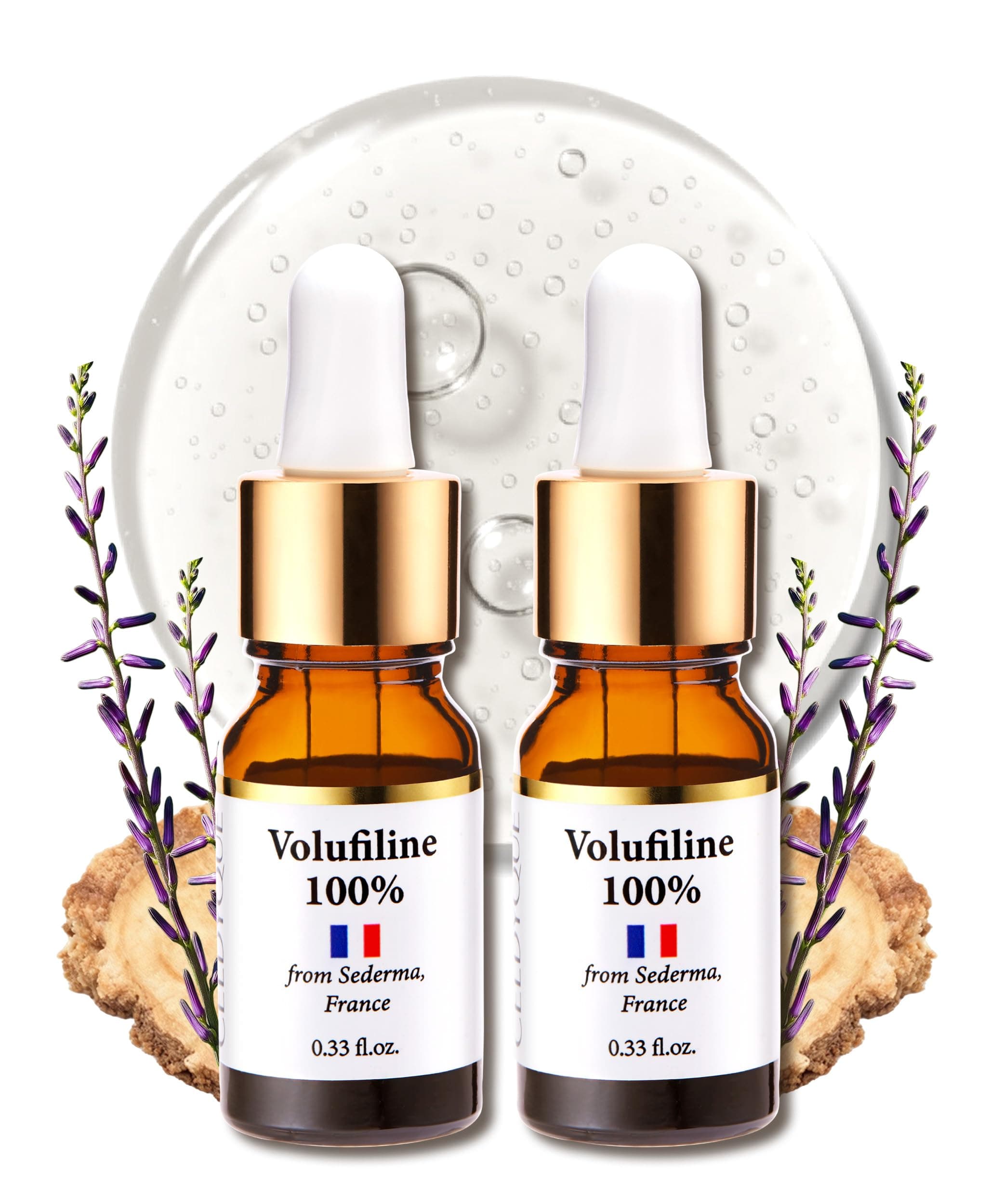 100% Pure Volufiline Concentrate Serum 2ea - Skin Firming Solution & Clinically Proven | Anti-Wrinkle, Enhances Facial Contours, Boosts Collagen for Sagging Mature Skin Korean Skincare