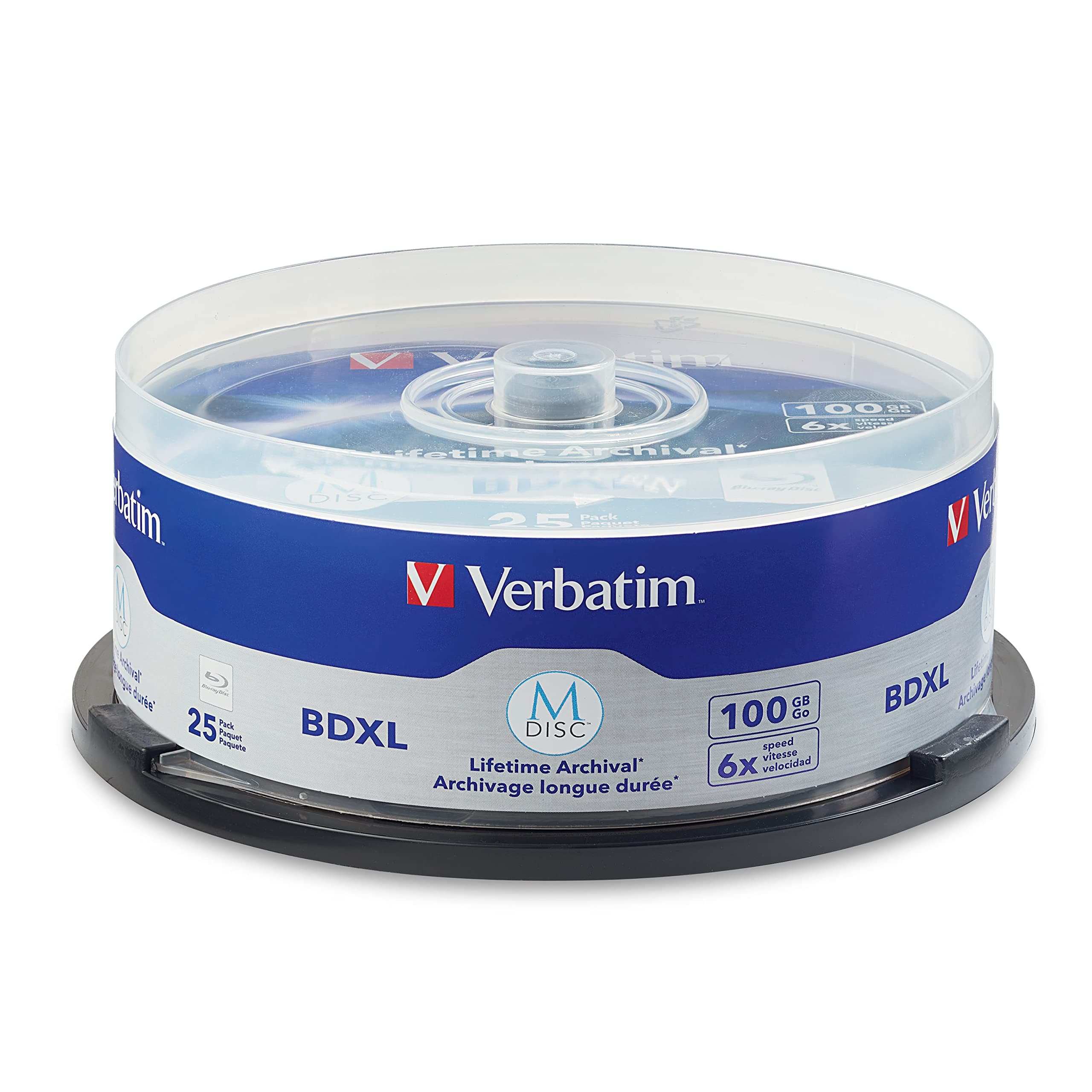 Verbatim M-Disc - 25 x BD-R XL - 100 GB 4x - spindle