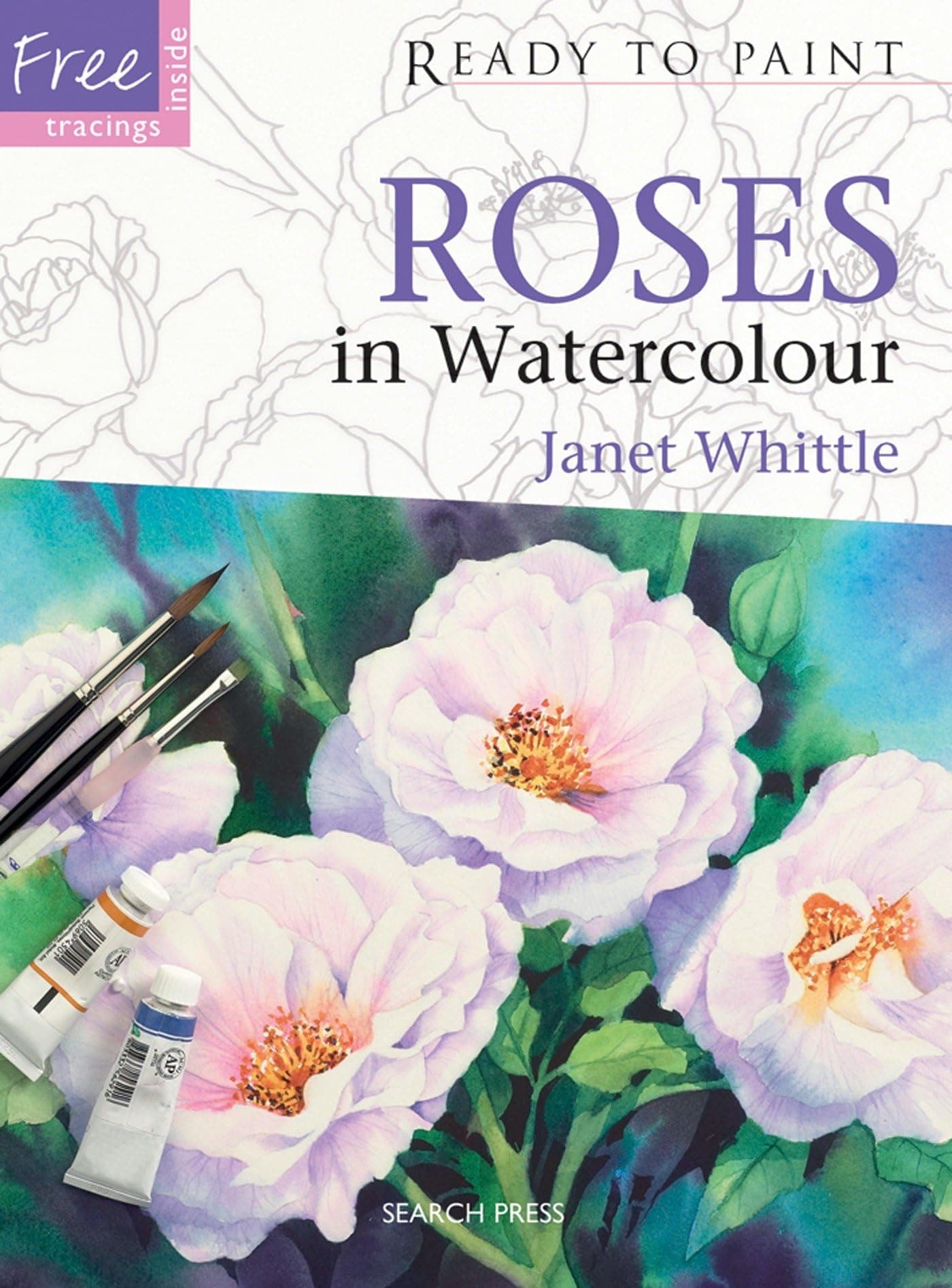 Roses in Watercolour (Ready to Paint) Paperback – June 1, 2011