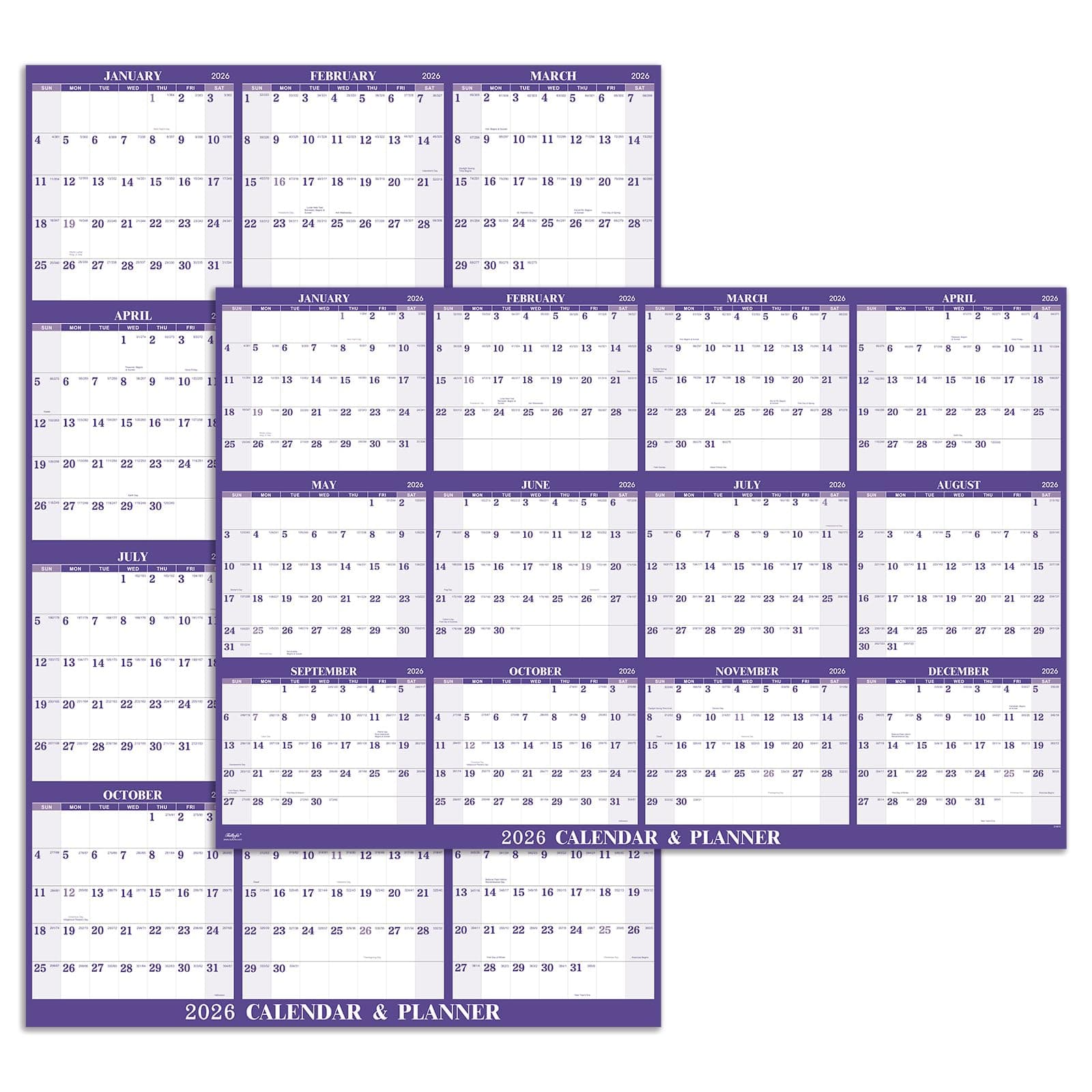 2026 Dry Erase Calendar for Wall - Dry Erase Wall Calendar 2026, JAN.2026 - DEC.2026, 2026 Yearly Wall Calendar, 34.8" x 22.9", 2026 Dry Erase Calendar with Julian Date, Vertical/Horizontal