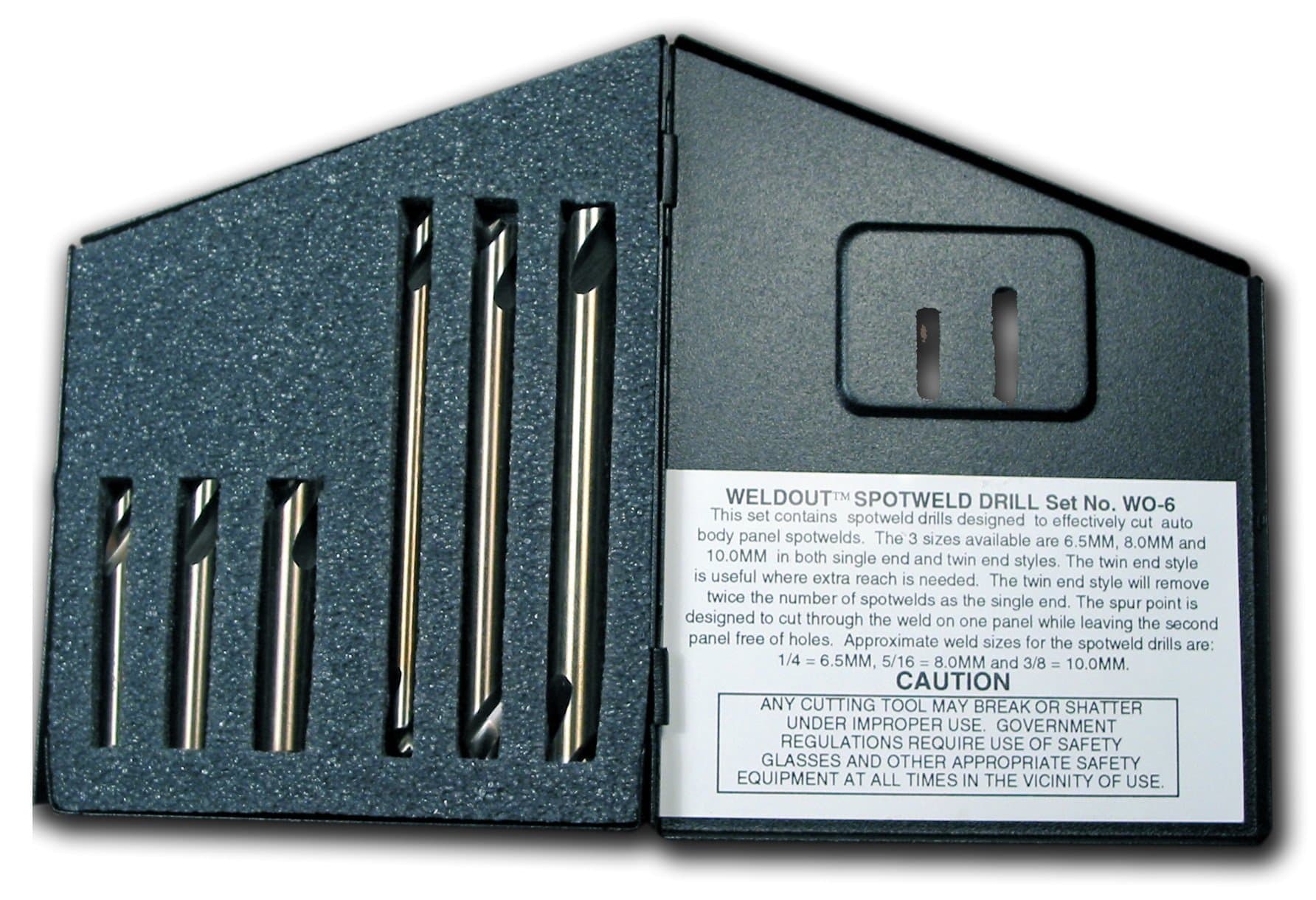 Viking Drill and Tool by Norseman 35010 Type 492-D Super Cobalt Spot-Weld Gold Spur Point Drill Set (6 Piece)