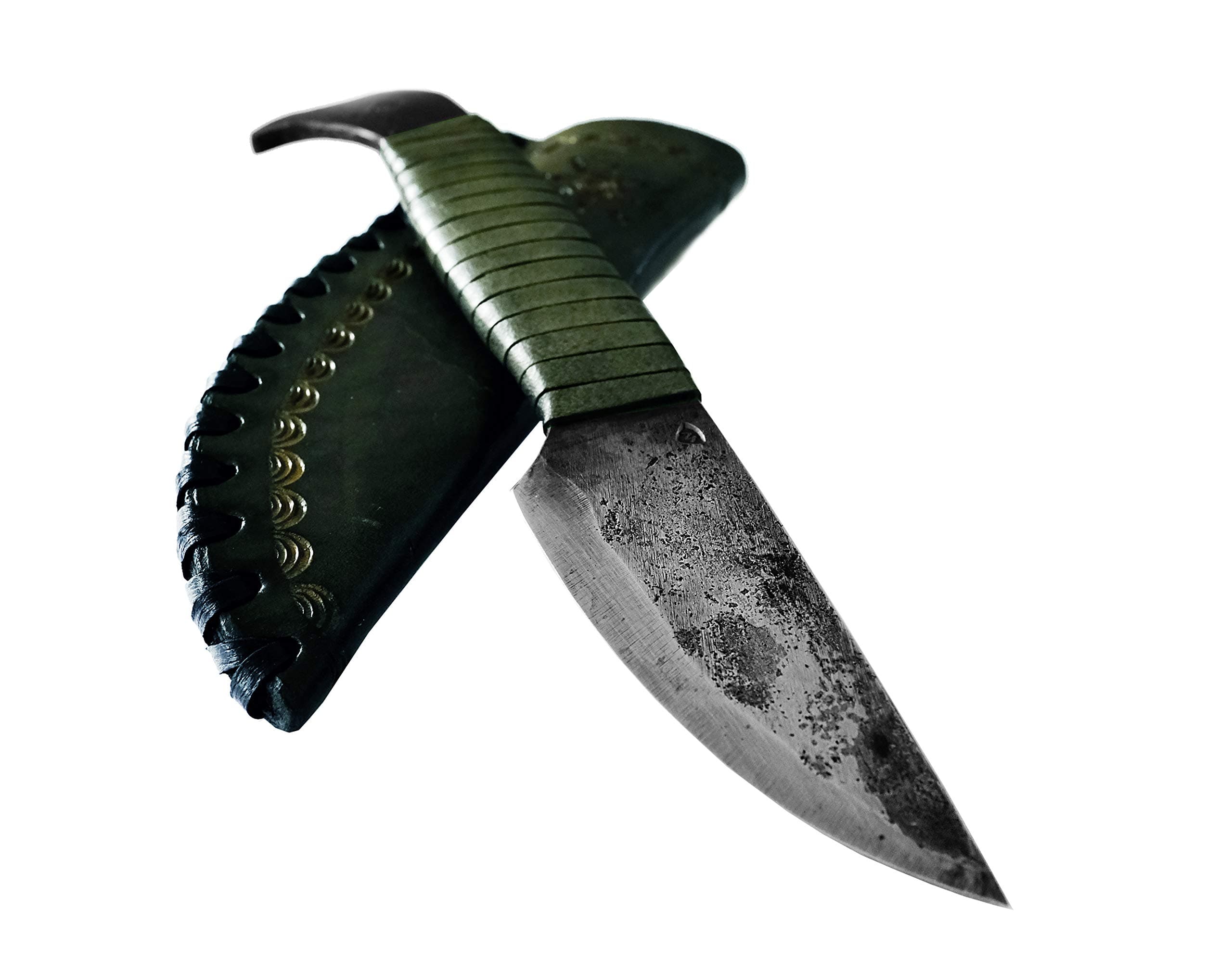 Toferner Hand Forged Knife Bird Head with Sheath, Vintage Knife for Antique Collection, Genuine Leather Case, Hardened Blade, Hand Made Craft, Gift Idea for Men