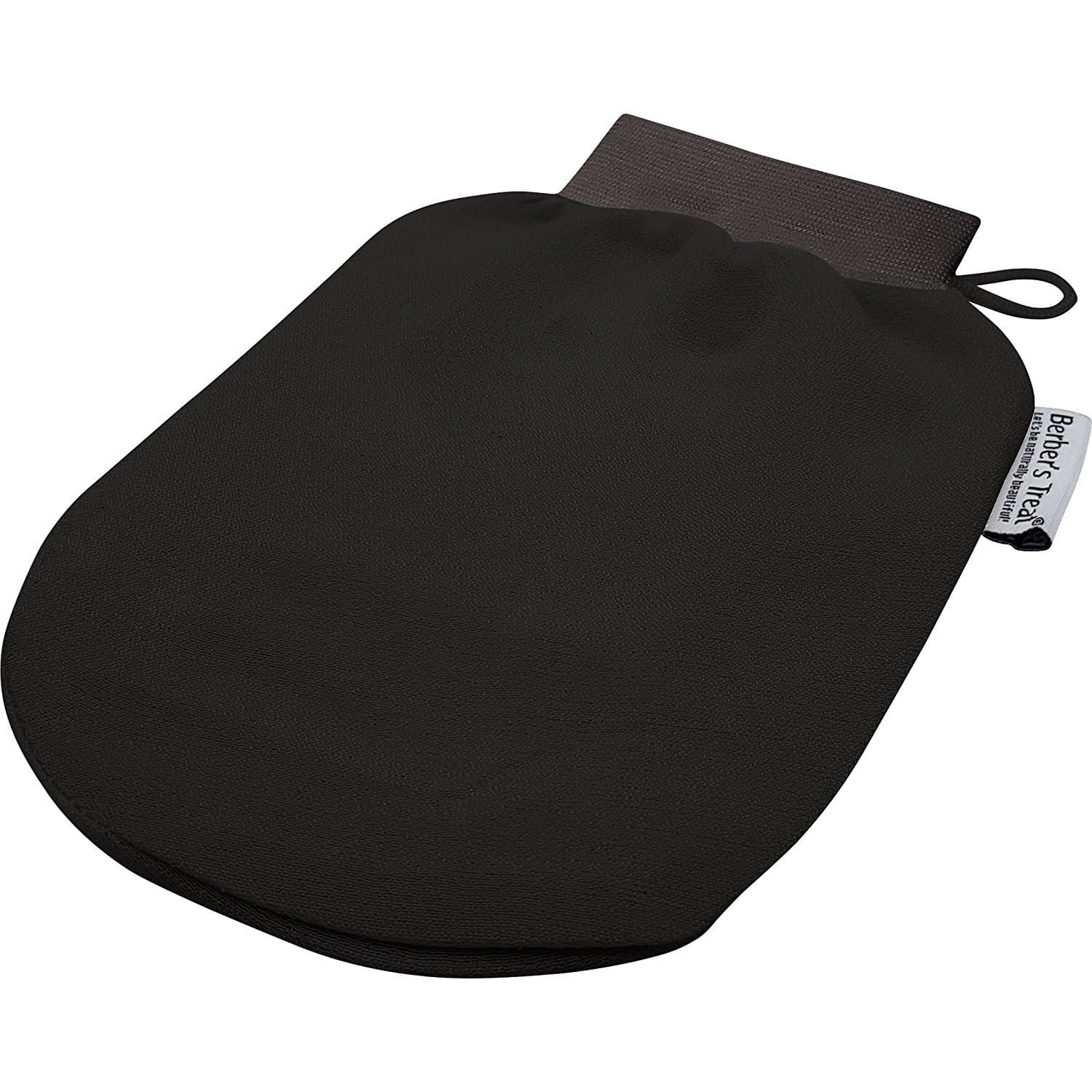 Kessa Exfoliating Glove - Scrub and Remove Dead Skin Cells, Ingrown Hair Treatment, Tan Remover Mitt (Black)