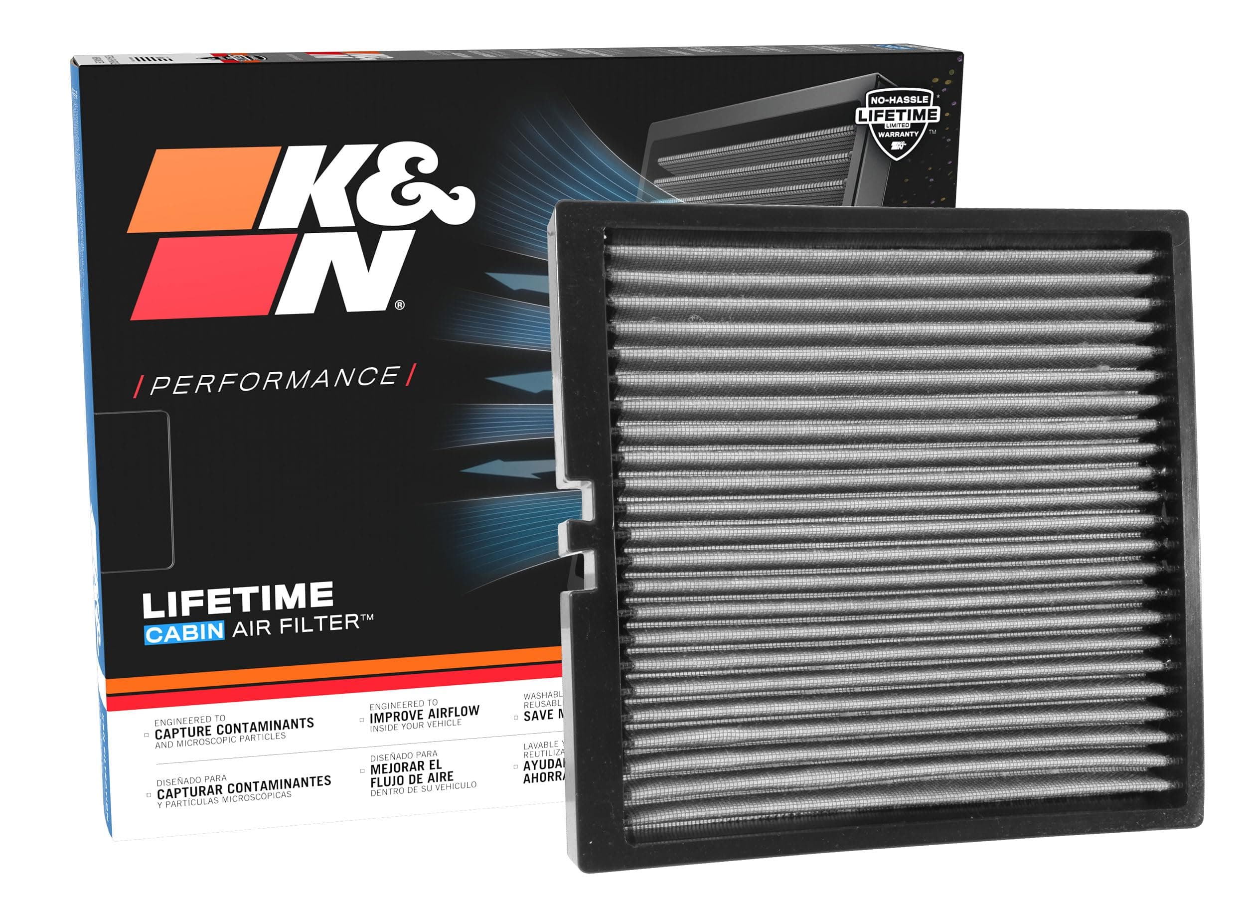 K&N LIFETIME Cabin Air Filter: Premium, Washable, Clean Air for your Cabin: Compatible with 2014-2020 Chervolet/Cadillac/GMC: Silverado, Sierra , Subruban, Tahoe , VF2044