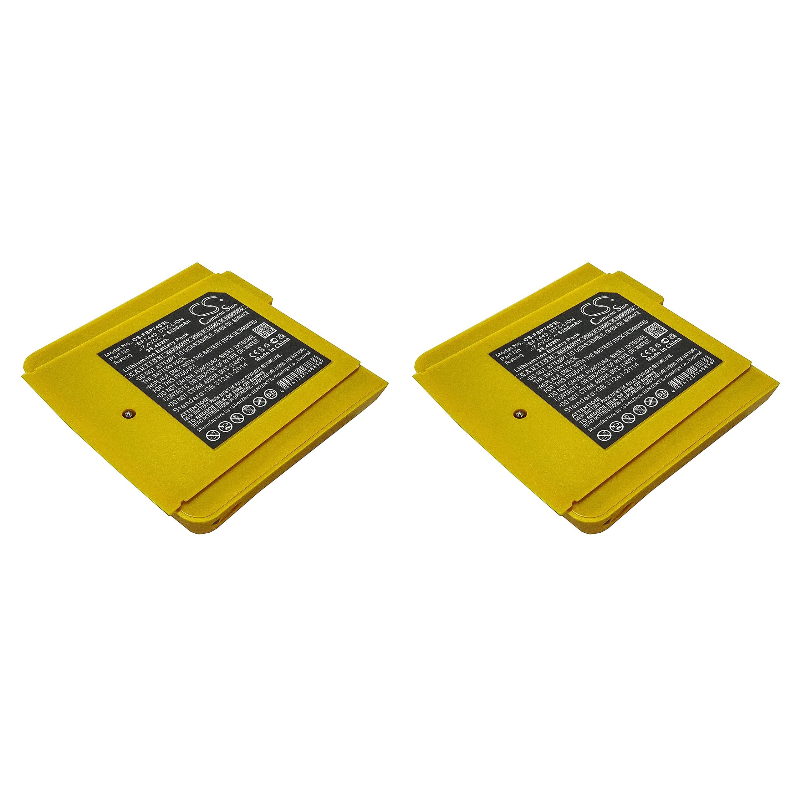 Estry 2 Pcs 5200mAh Battery Replacement for Fluke DTX-1200-M DTX-1800-M DTX-1200-MS DTX-1800-MS DTX-Lion BP7440