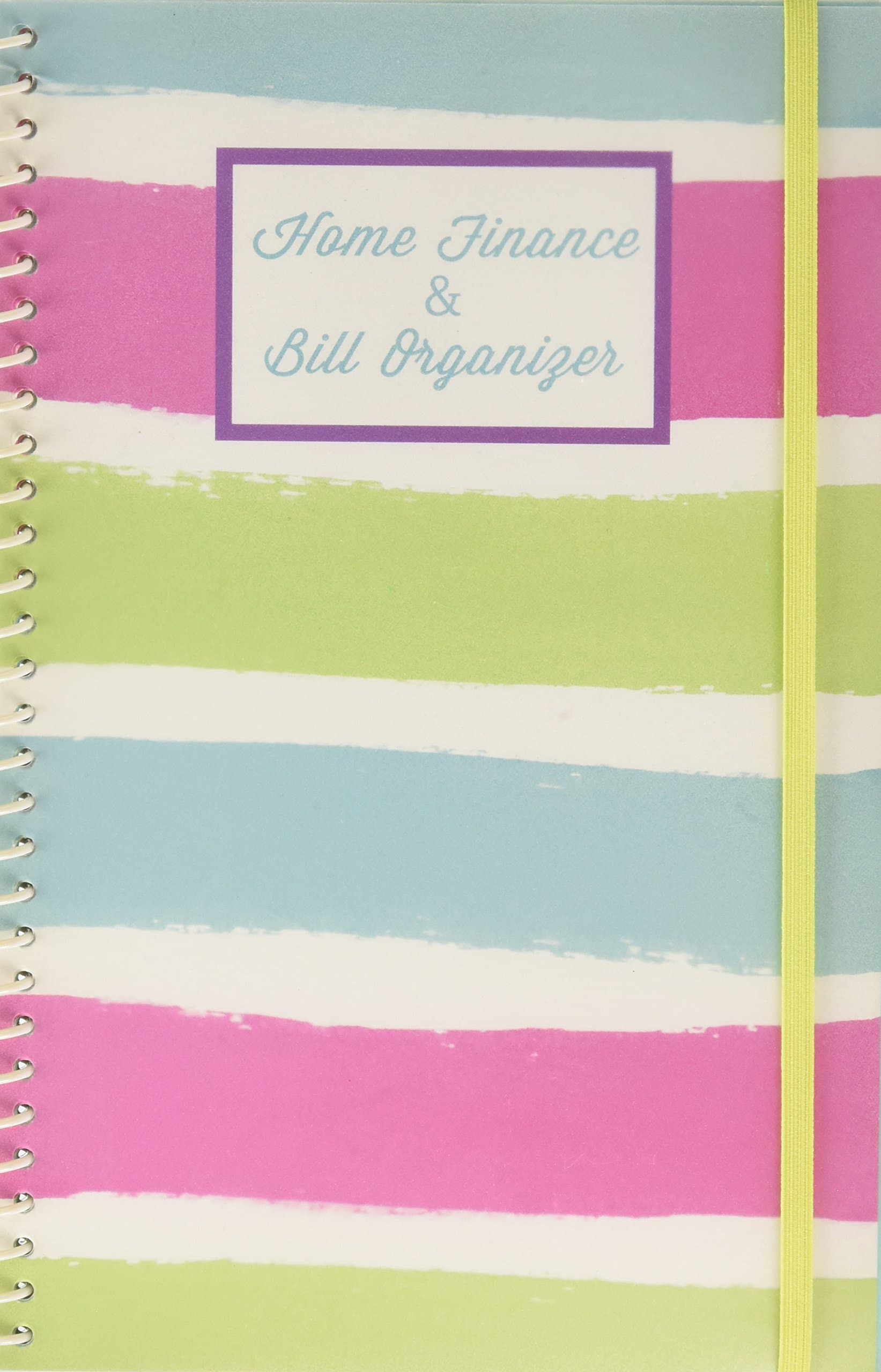 Home Finance & Bill Organizer with Pockets (Painted Stripes)