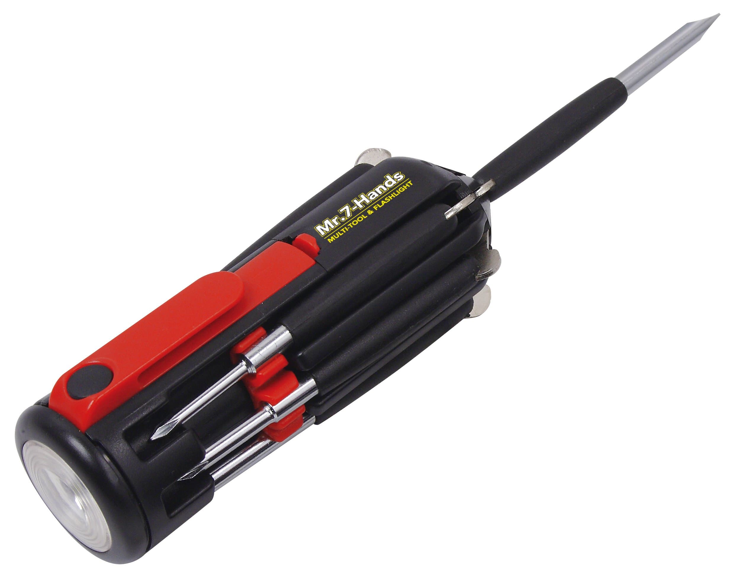 ApolloTools Original Mr. 7-Hands, Multi Screwdriver Hand Tool, All in One Patented Screwdriver, 8 Screwdrivers in 1 Tool with Worklight and Flashlight - DT1719