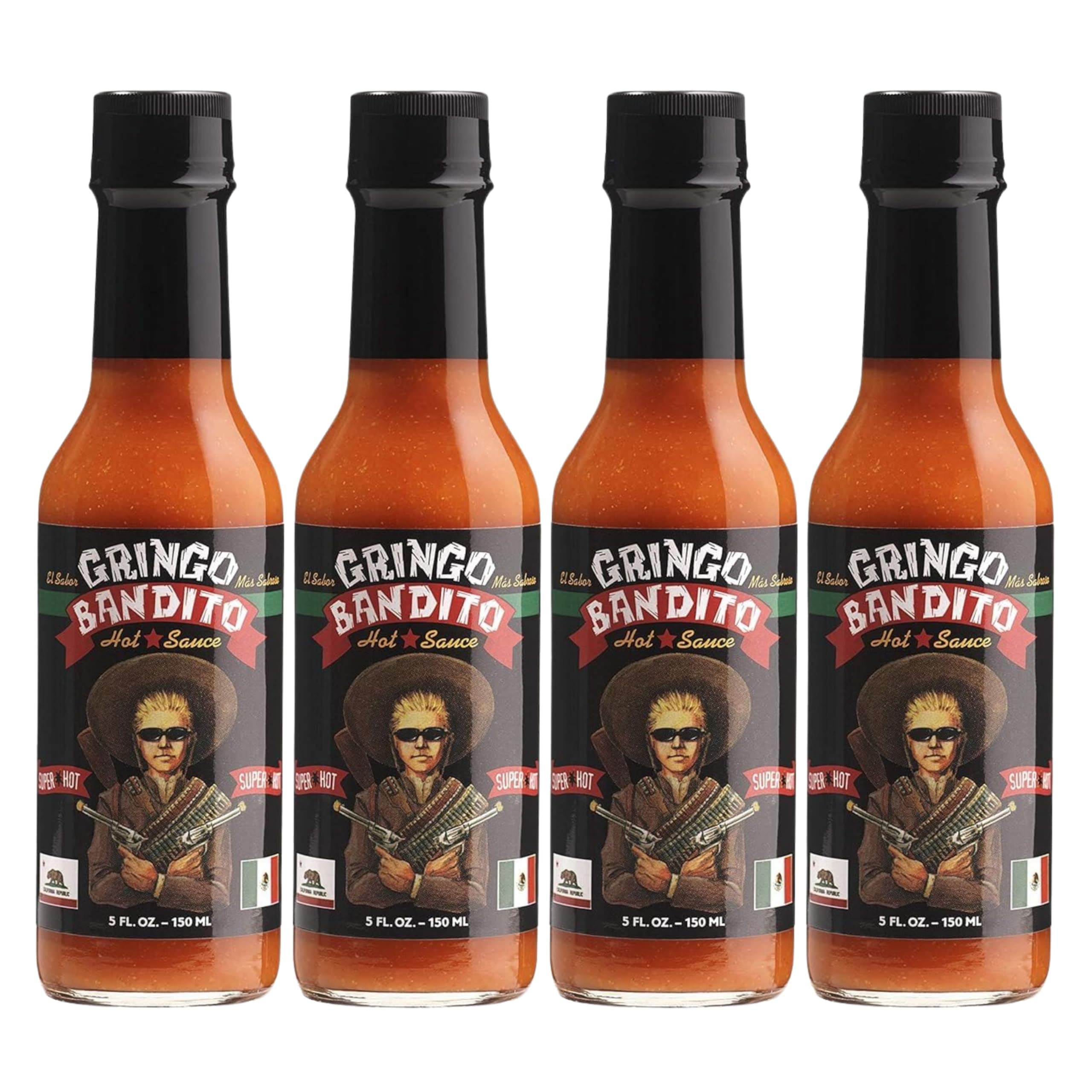- Hot Sauce, Super Hot, 5 Fl Oz (Pack of 4), Hot Heat, Jolokia & Ghost Peppers with Garlic & Spices, Gluten-Free, Paleo Friendly, Made in the USA