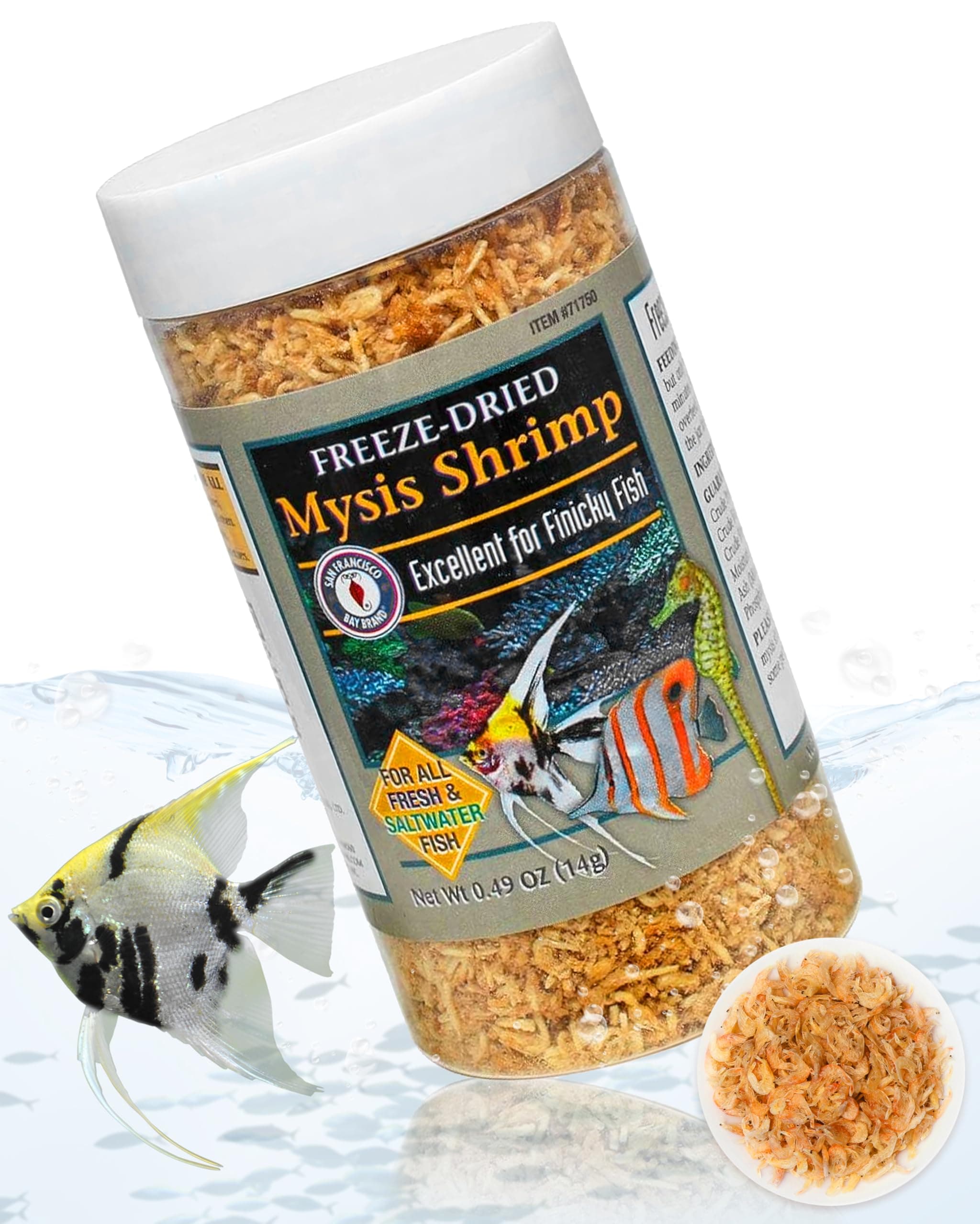 San Francisco Bay Brand Freeze-Dried Mysis Shrimp 0.49-Ounces (14 Grams) Jar