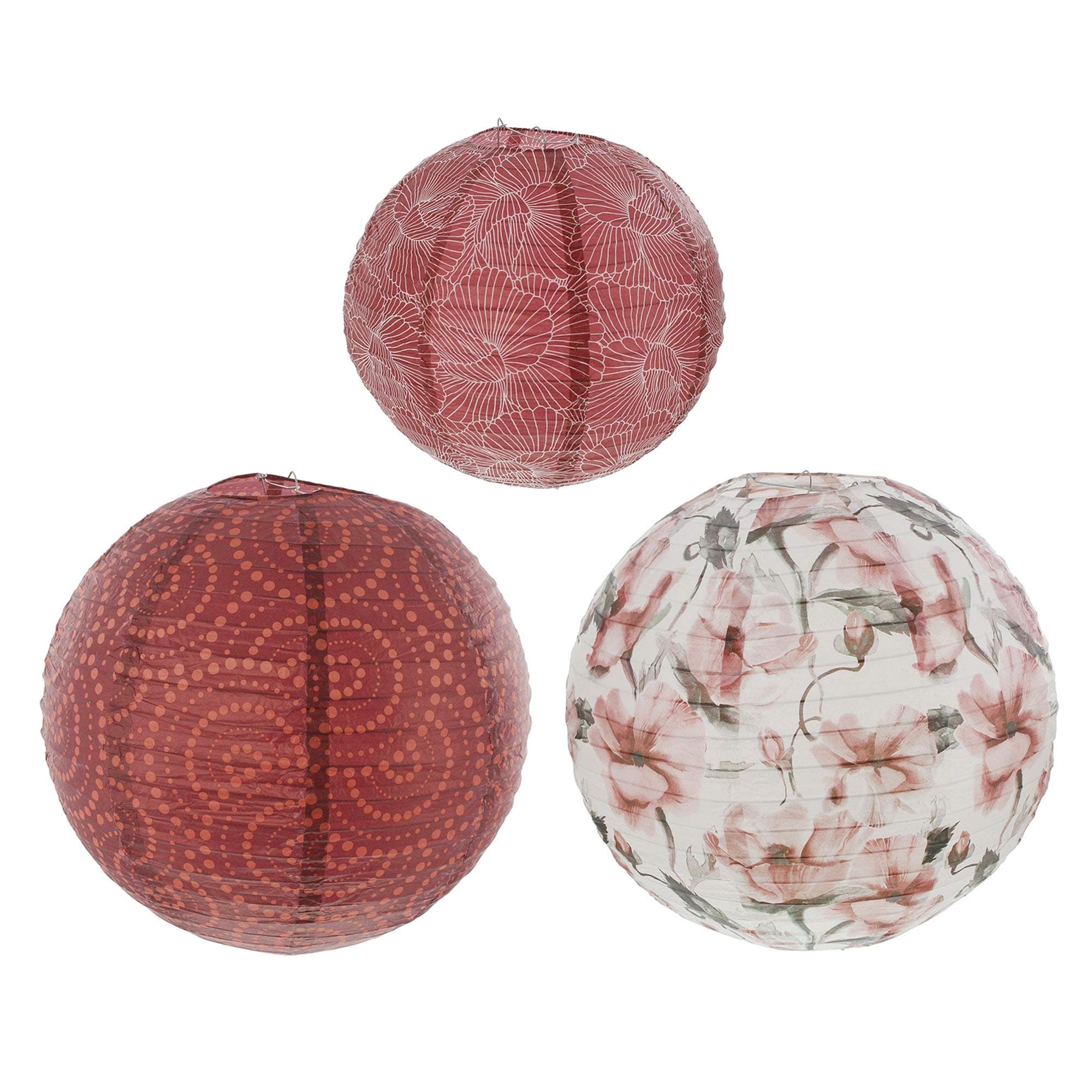 FRANK FLECHTWAREN Lantern flower in a set of 3