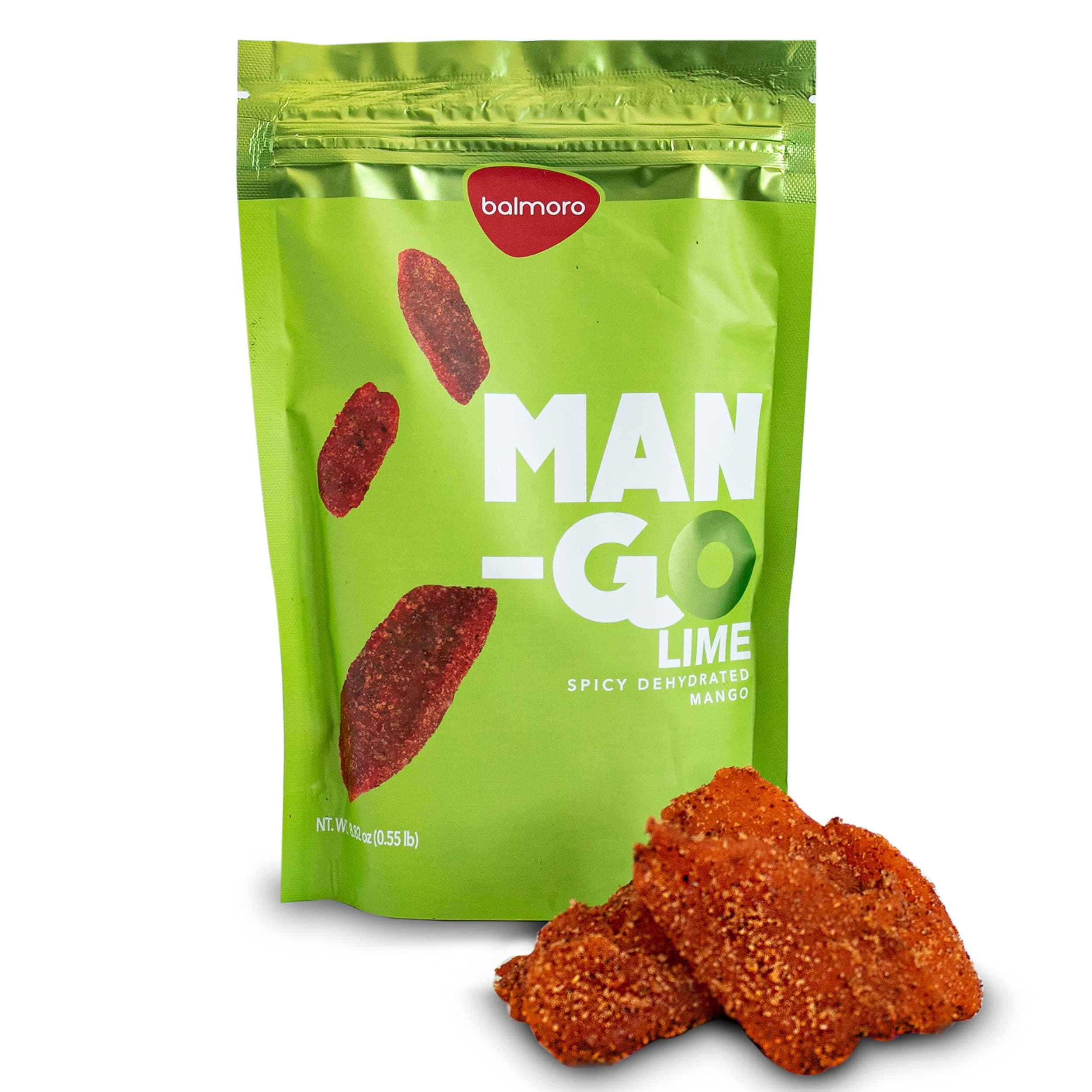 Lime Spicy Dehydrated Mango (8.8 oz) - Lime Spicy Dehydrated Mango Fruit Slices - Chili Mango Dried Fruit - Dried Mango with Chili