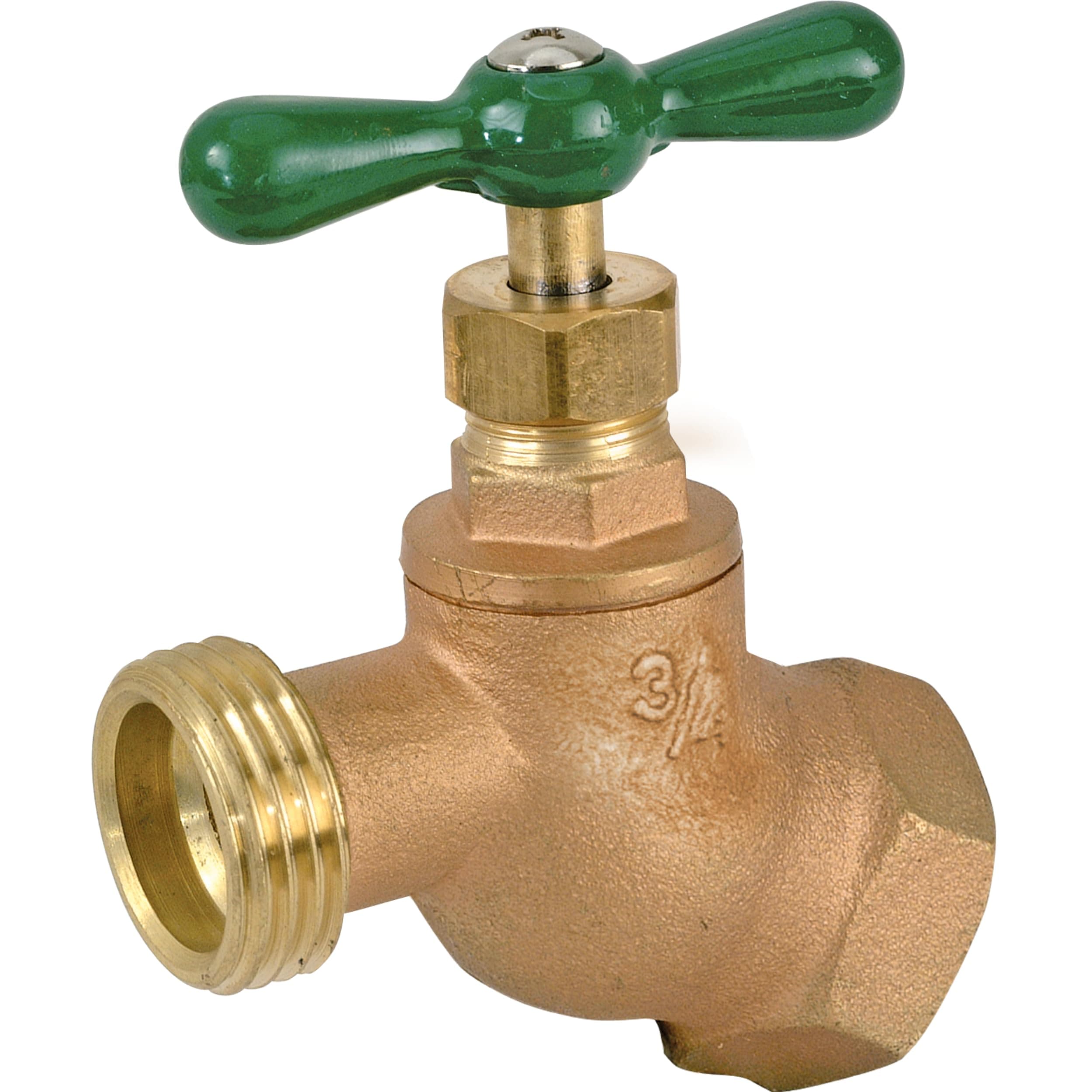 Eastman Heavy-Pattern Female No-Kink Hose Bibb, 3/4 Inch FIP Connection, Brass Plumbing Fitting, 48625