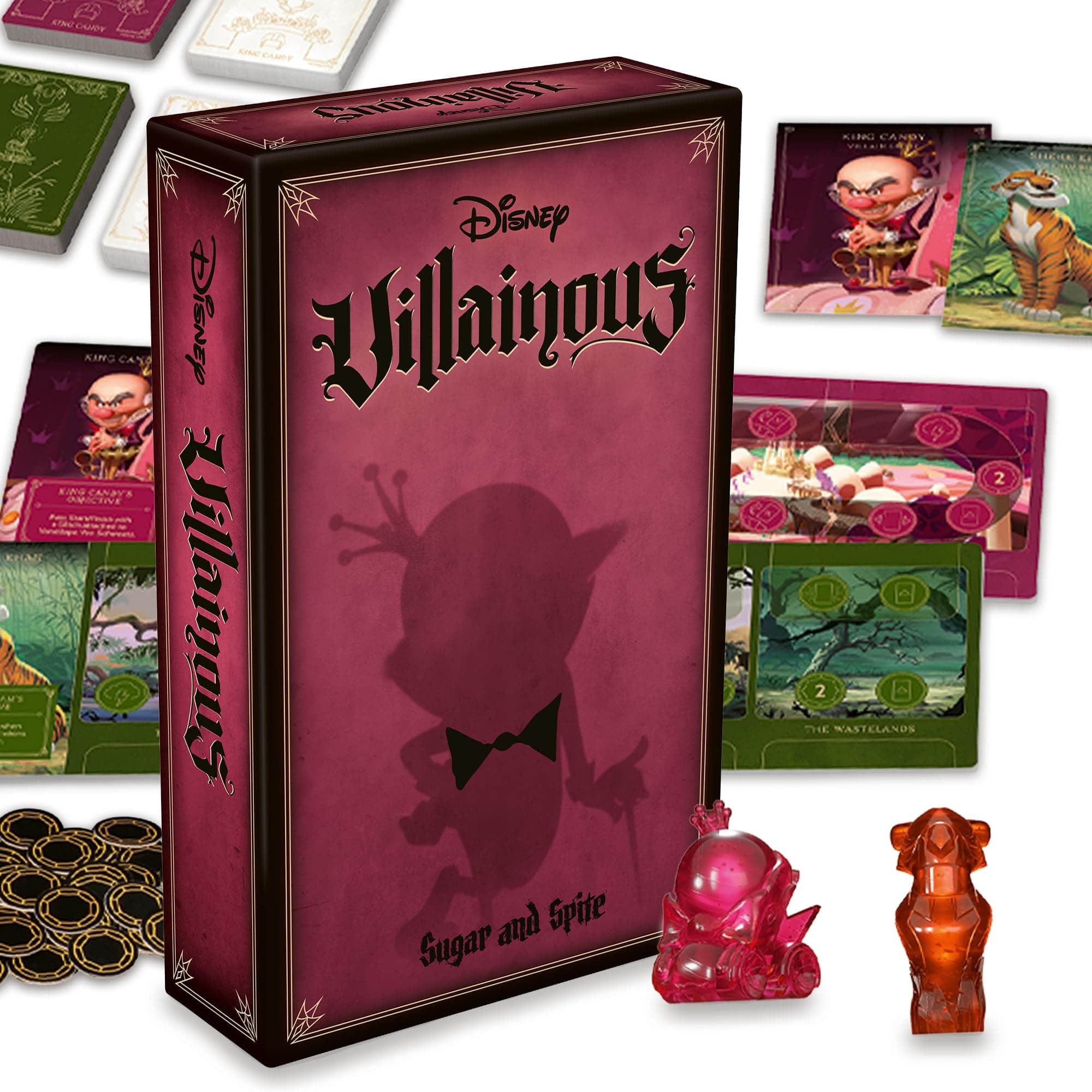 Disney Villainous - Sugar & Spite Strategy Board Game - Compatible with Other Villainous Games - with King Candy or Shere Khan - 2019 Toy of The Year Award Winning Line - Ages 10+
