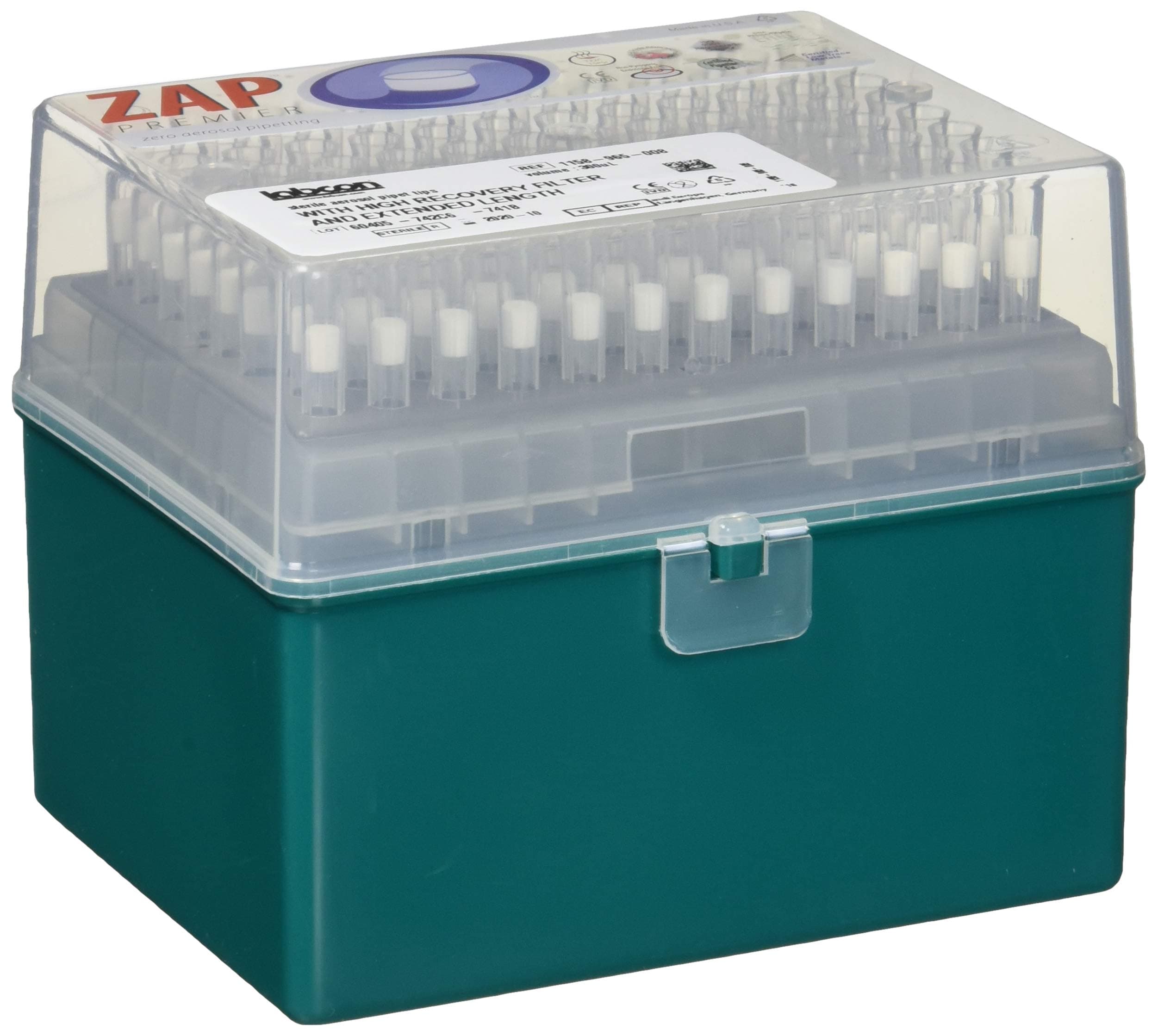 Labcon1158-965-008 1-300ul Filter Tip, Ultra Fine Point, Ext Length