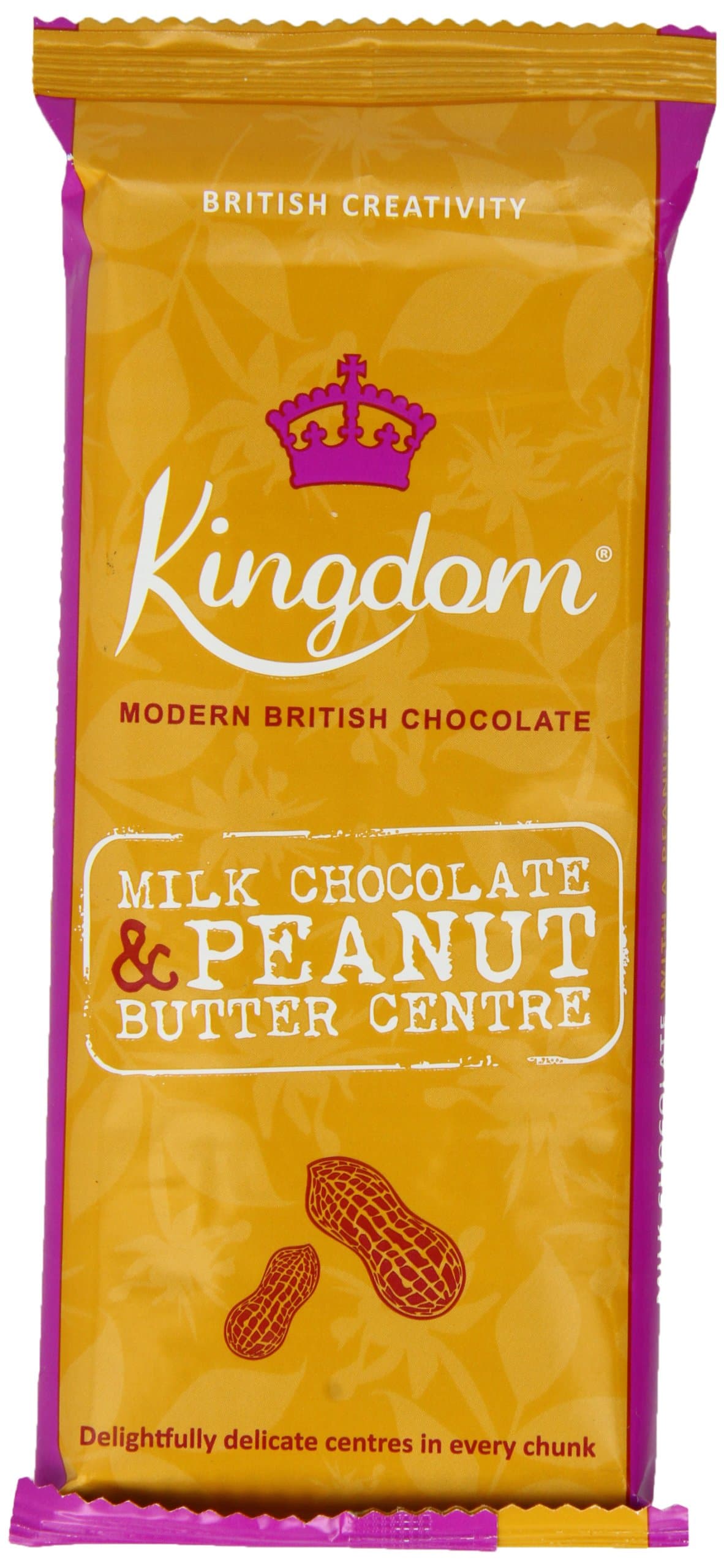 Kingdom Milk Chocolate and Peanut Butter Centre Chocolate Bar 100 g (Pack of 5)