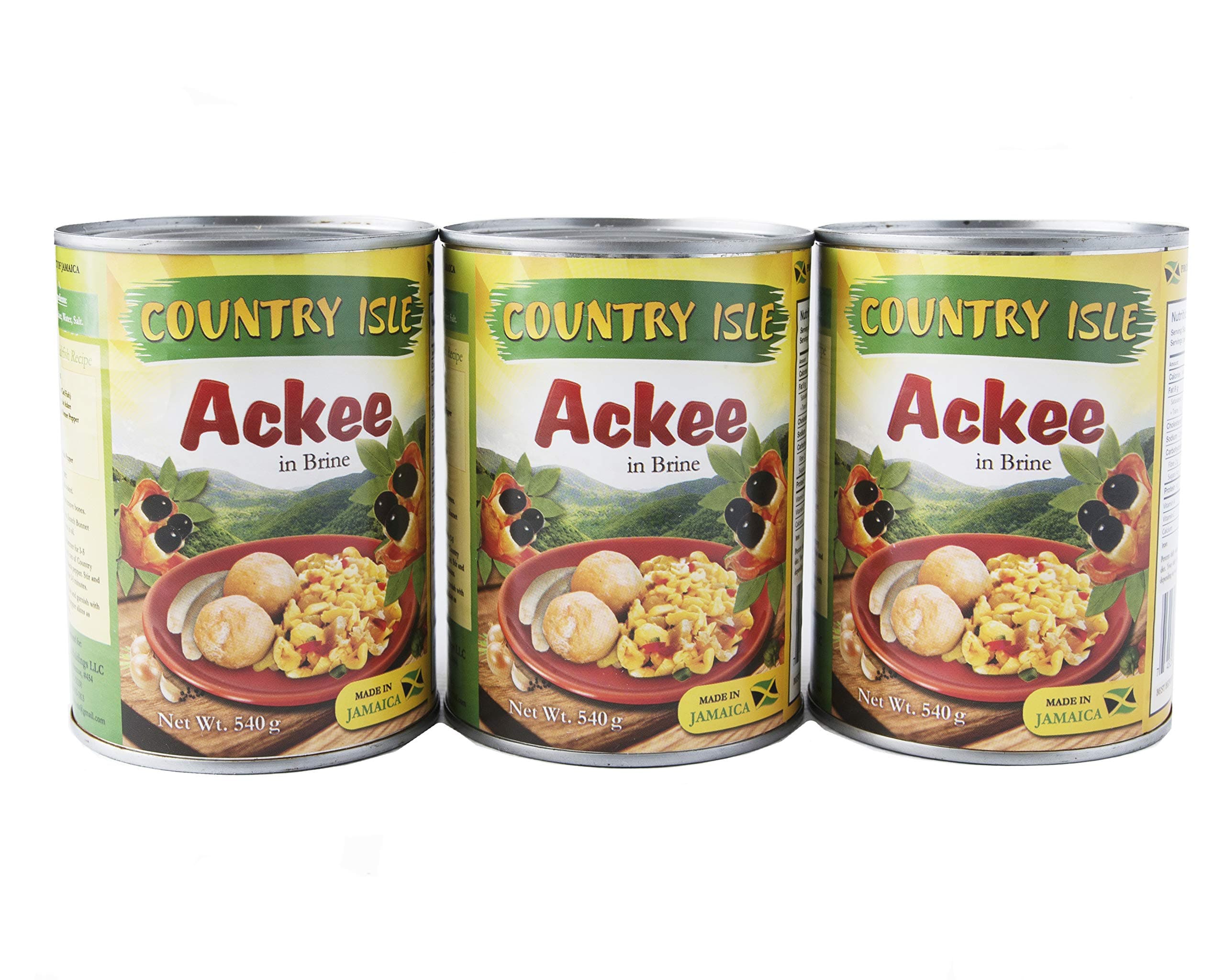 Country Isle Jamaican Ackee in the Can (3-Pack), Perfect with Saltfish and Breadfruit, Tree Fresh