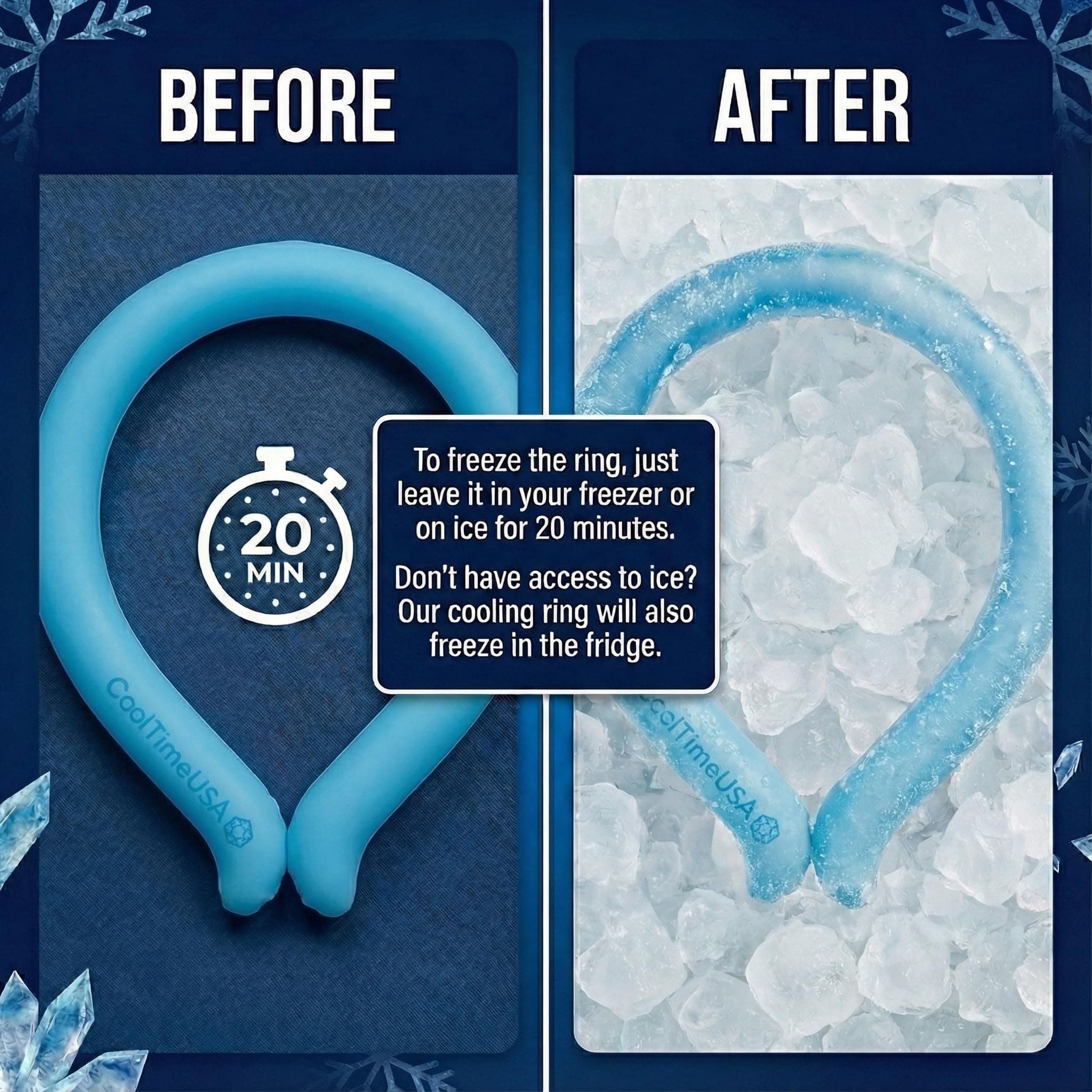 Neck Cooling Tube | Wearable Cooling Neck Wraps for Summer Heat I Hands Free Cold Pack | Reusable Neck Cooler (Camo)