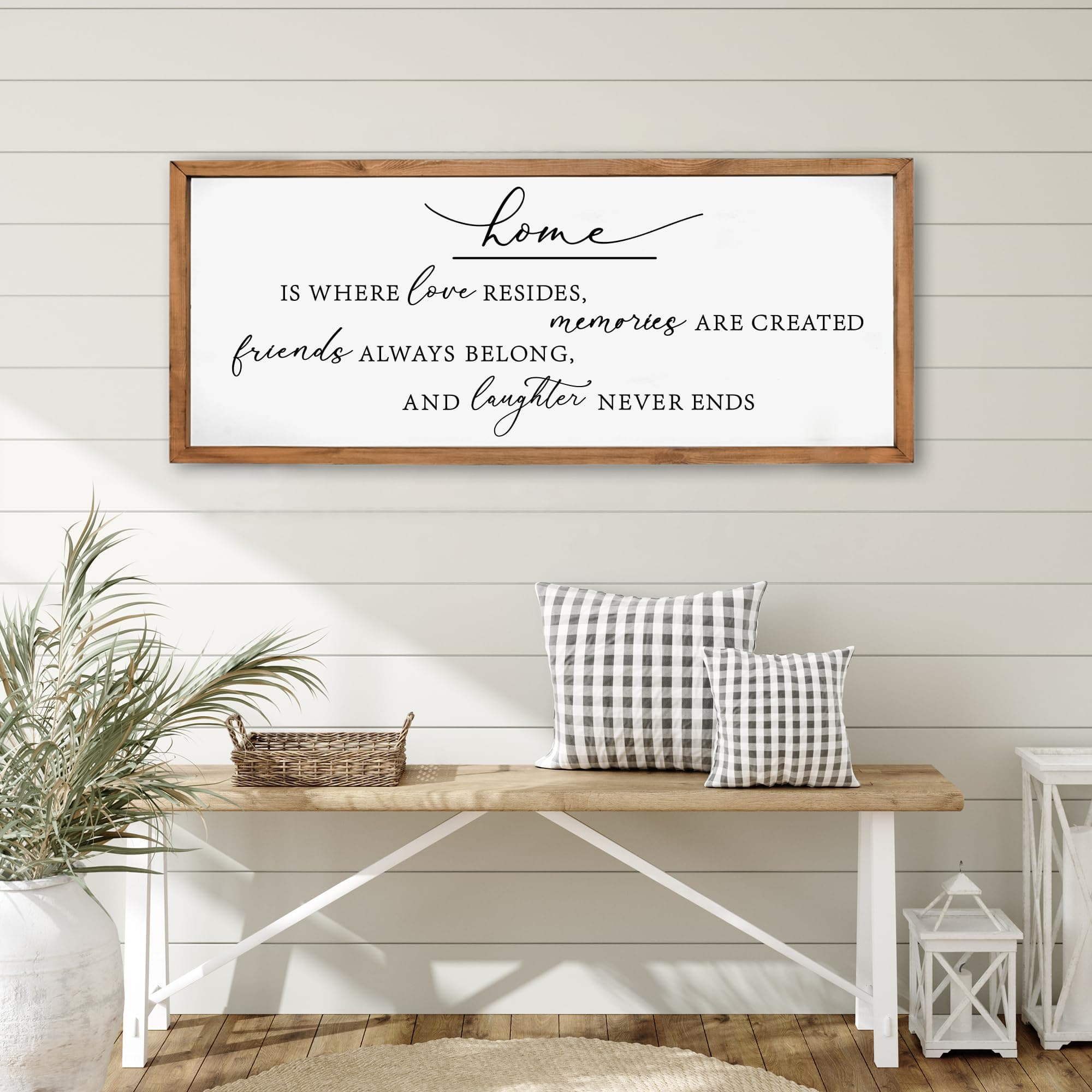 Heiple Home Is Where Love Resides Wall Sign For Farmhouse Home Decor Bedroom Living Room Wall Art for Rustic Living Room Wall Decor