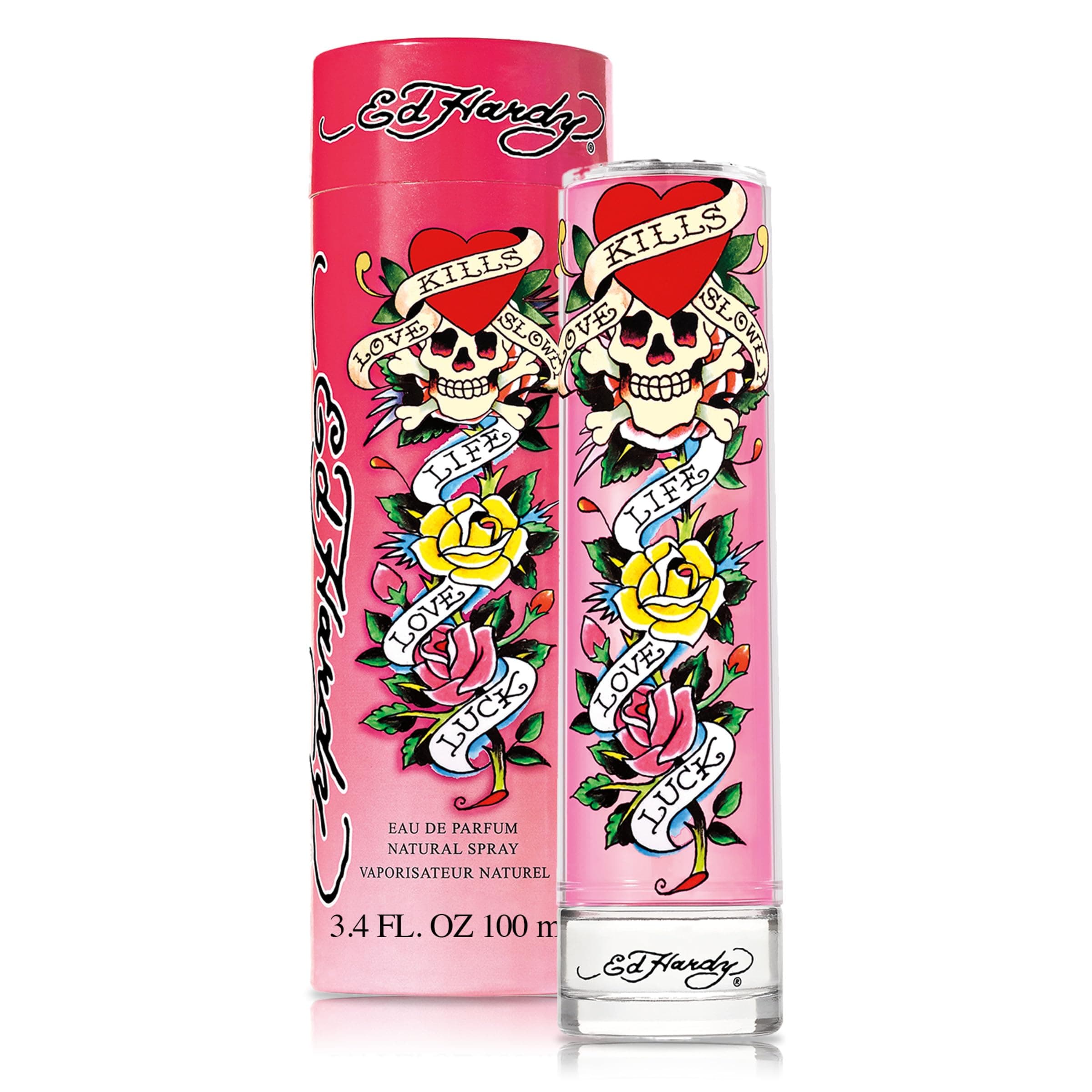 Ed Hardy Perfume for Women, Eau De Parfum Spray with Warm Amber Notes, 3.4 fl oz
