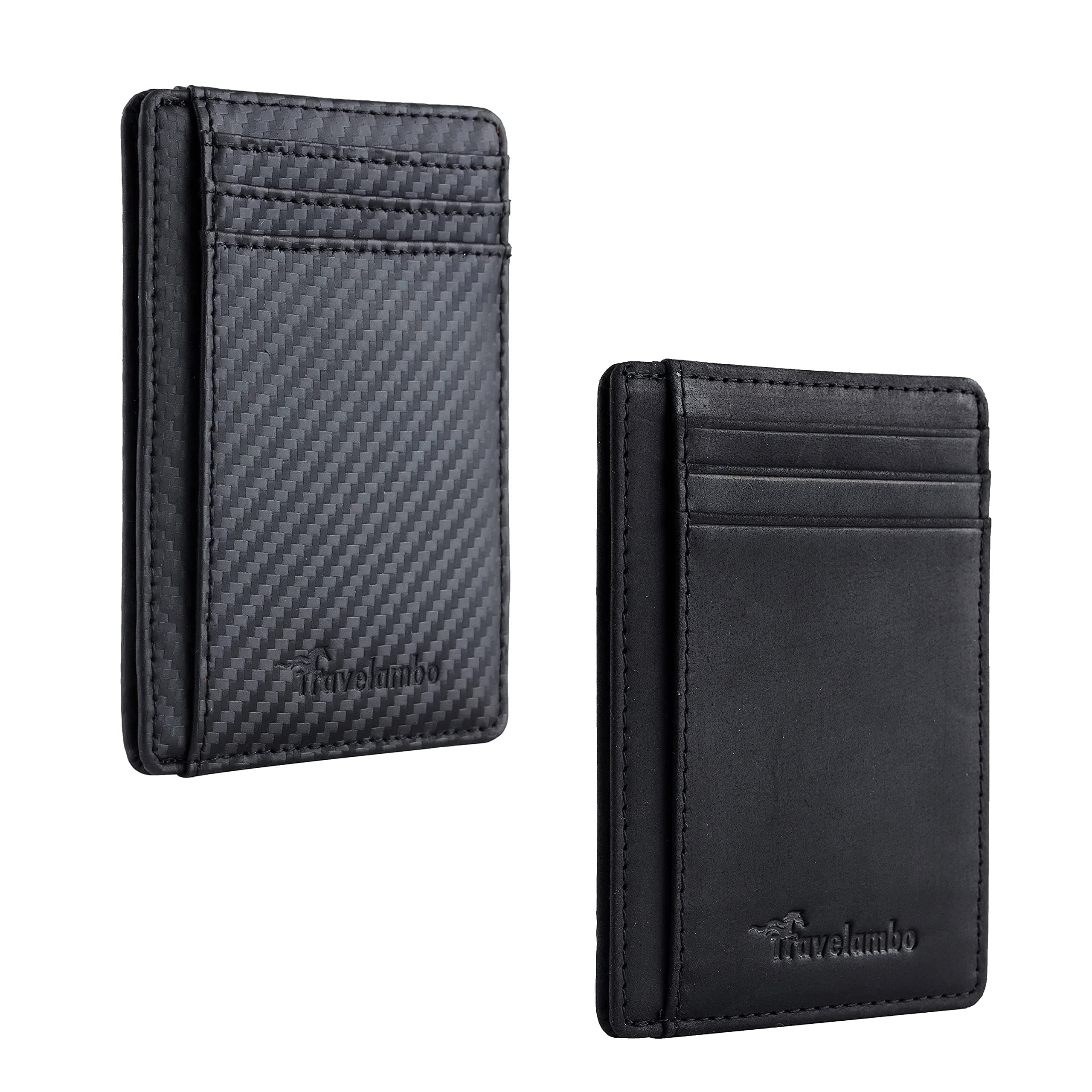 TravelamboFront Pocket Minimalist Leather Slim Wallet