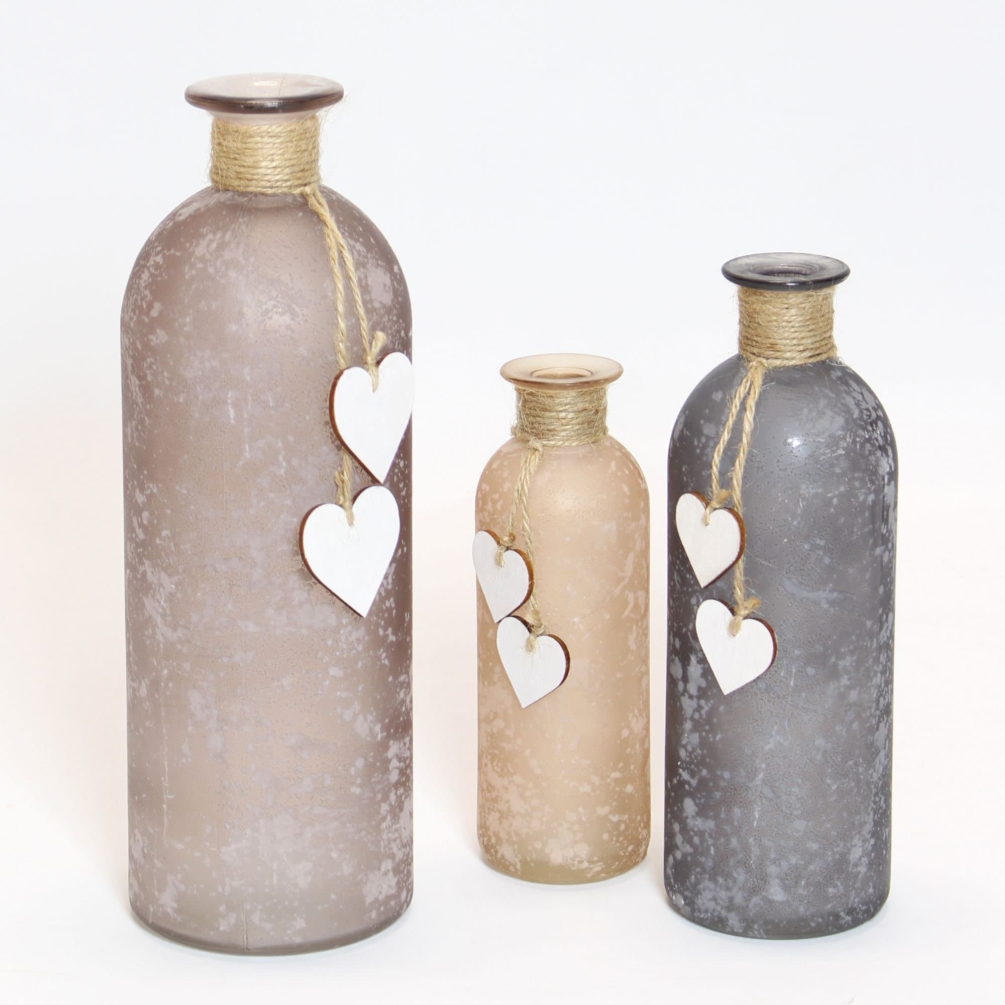 Frank FlechtwarenDecode Vase Heart in 3er Set