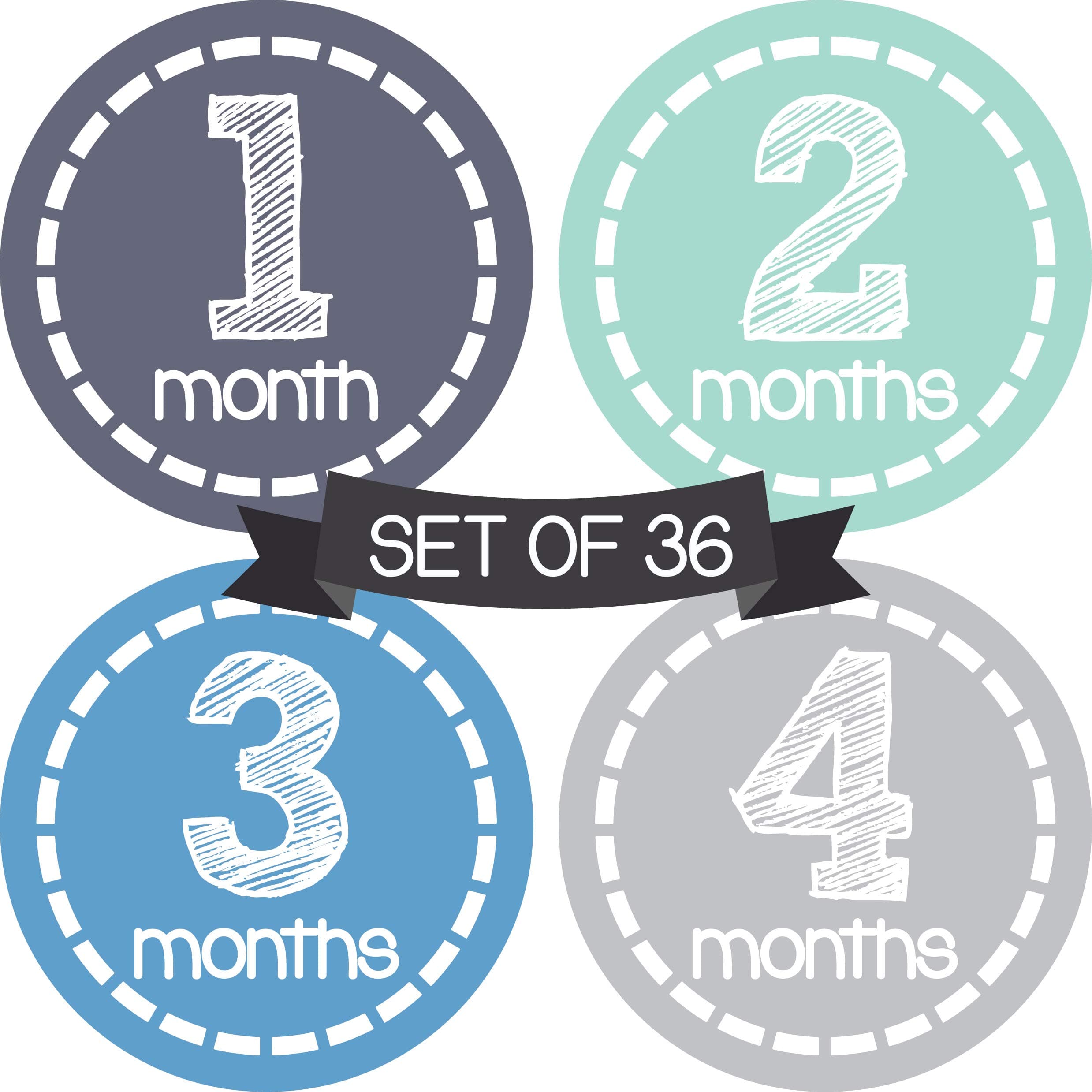 Baby Monthly Stickers Boy - Baby Milestone Stickers - Baby Month Stickers for Baby Boy - Milestone Stickers Boy Monthly Stickers - Baby Boy Monthly Stickers - Monthly Baby Stickers Boy