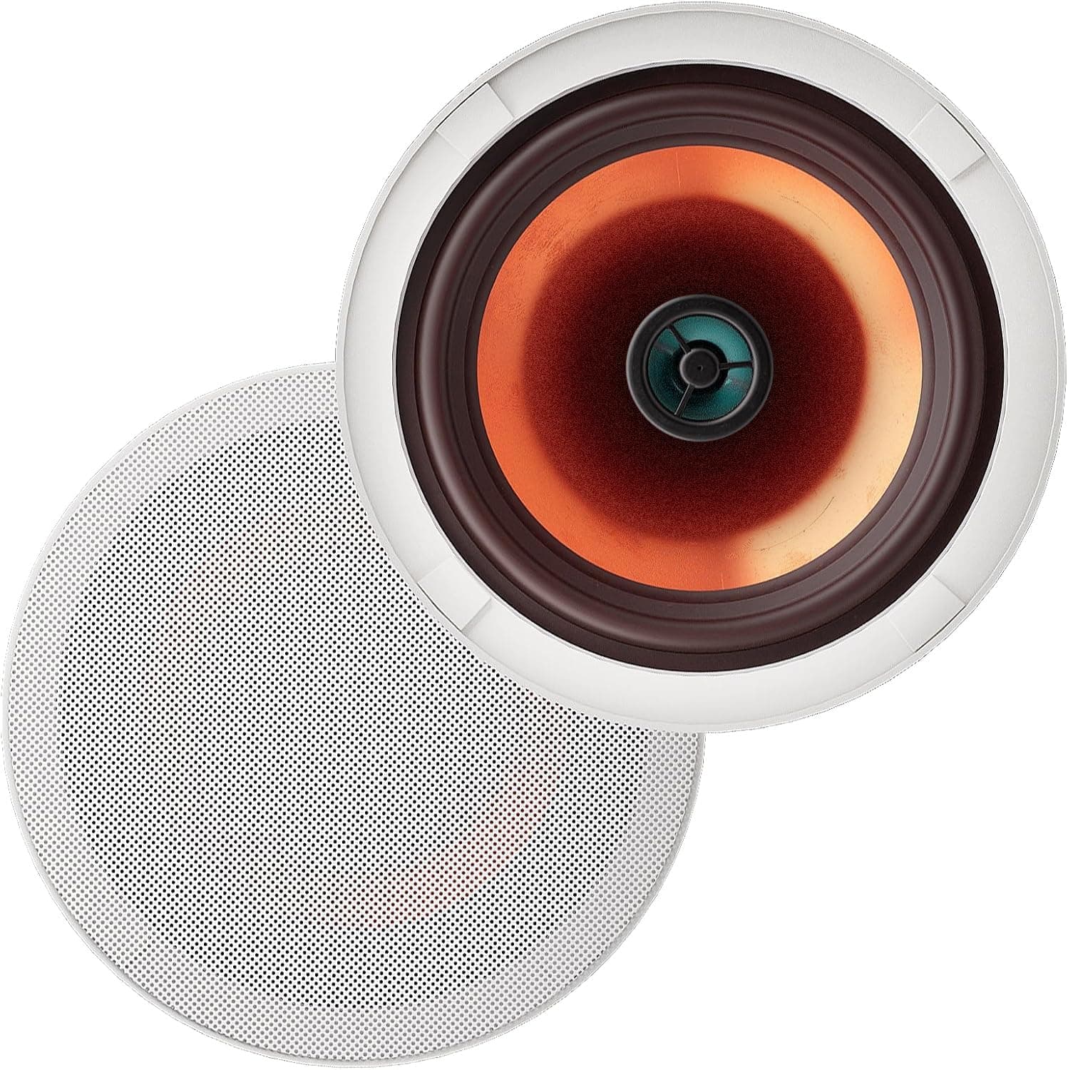 Herdio 150 Watts 6.5 Inches Ceiling Bluetooth Speakers For Office,Kitchen,Living Room,Bathroom,7.6 Inch Cutout Diameter(1 Pair)