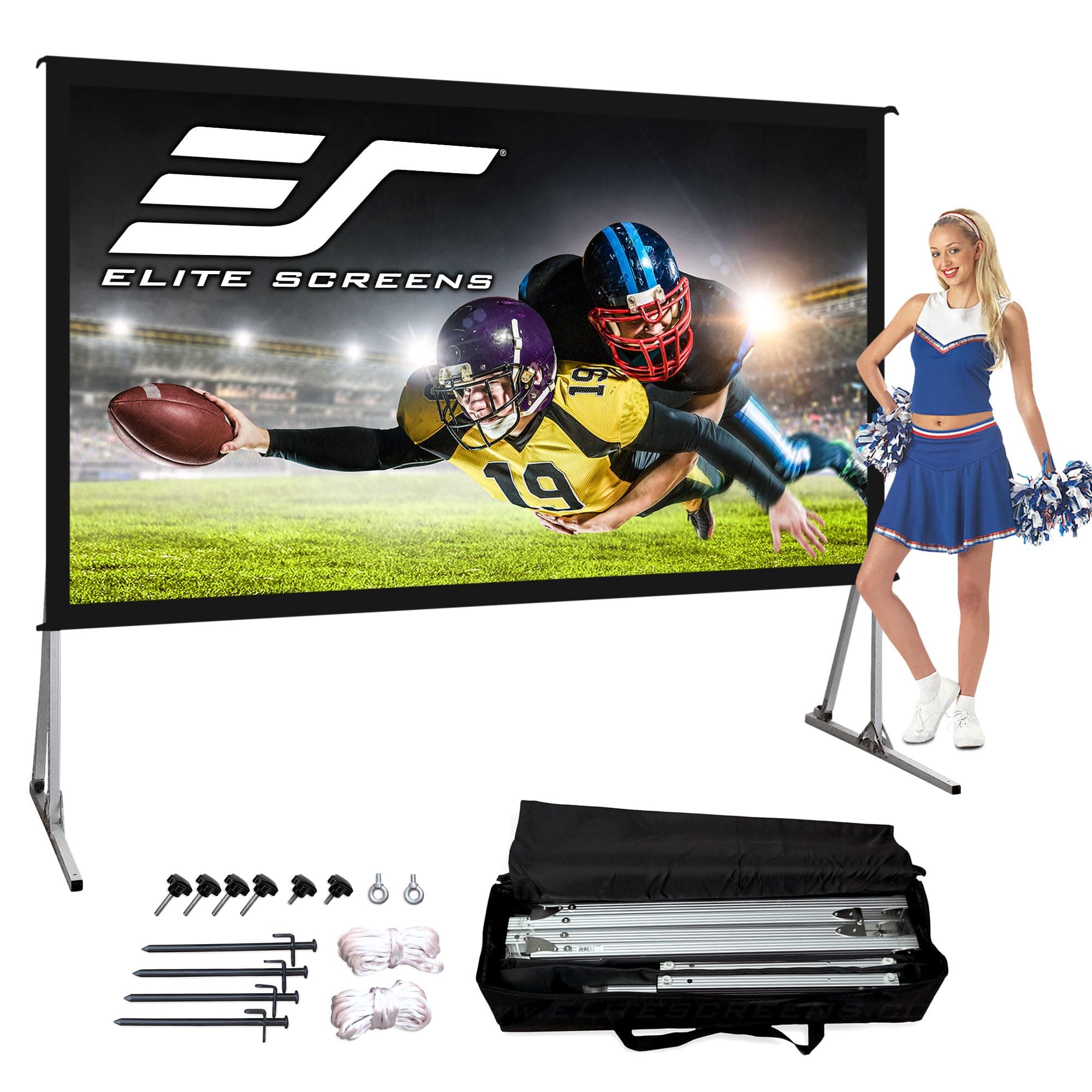 Yard Master 2, 110-INCH Outdoor Projector Screen with Stand 16:9, 8K 4K Ultra HD Fast Fold Portable Movie Screen Foldable Easy Snap On Cinema Theater, OMS110H2