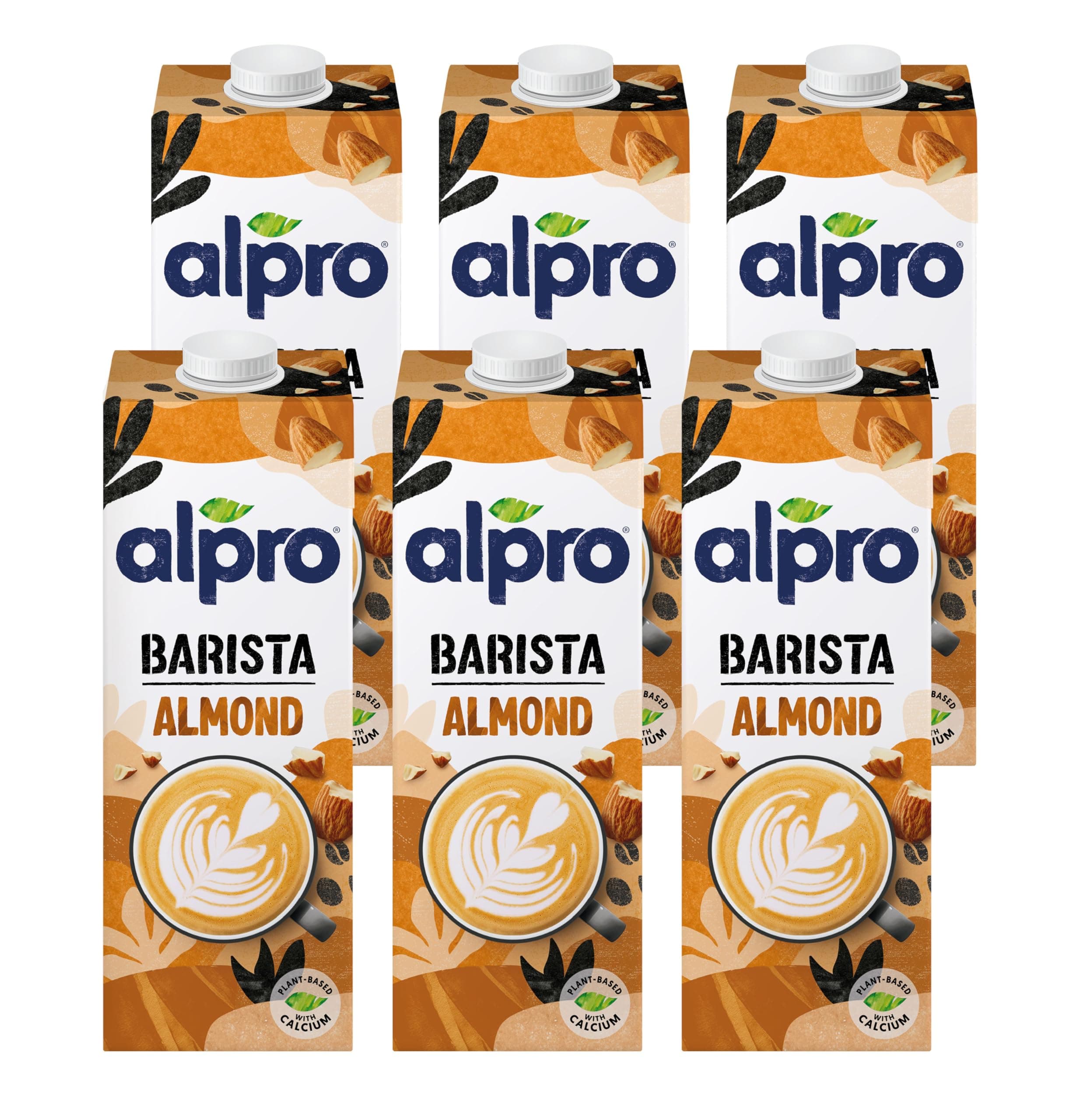 Barista Almond Drink, 100% Plant-Based, Lactose & Dairy Free - 6x1L