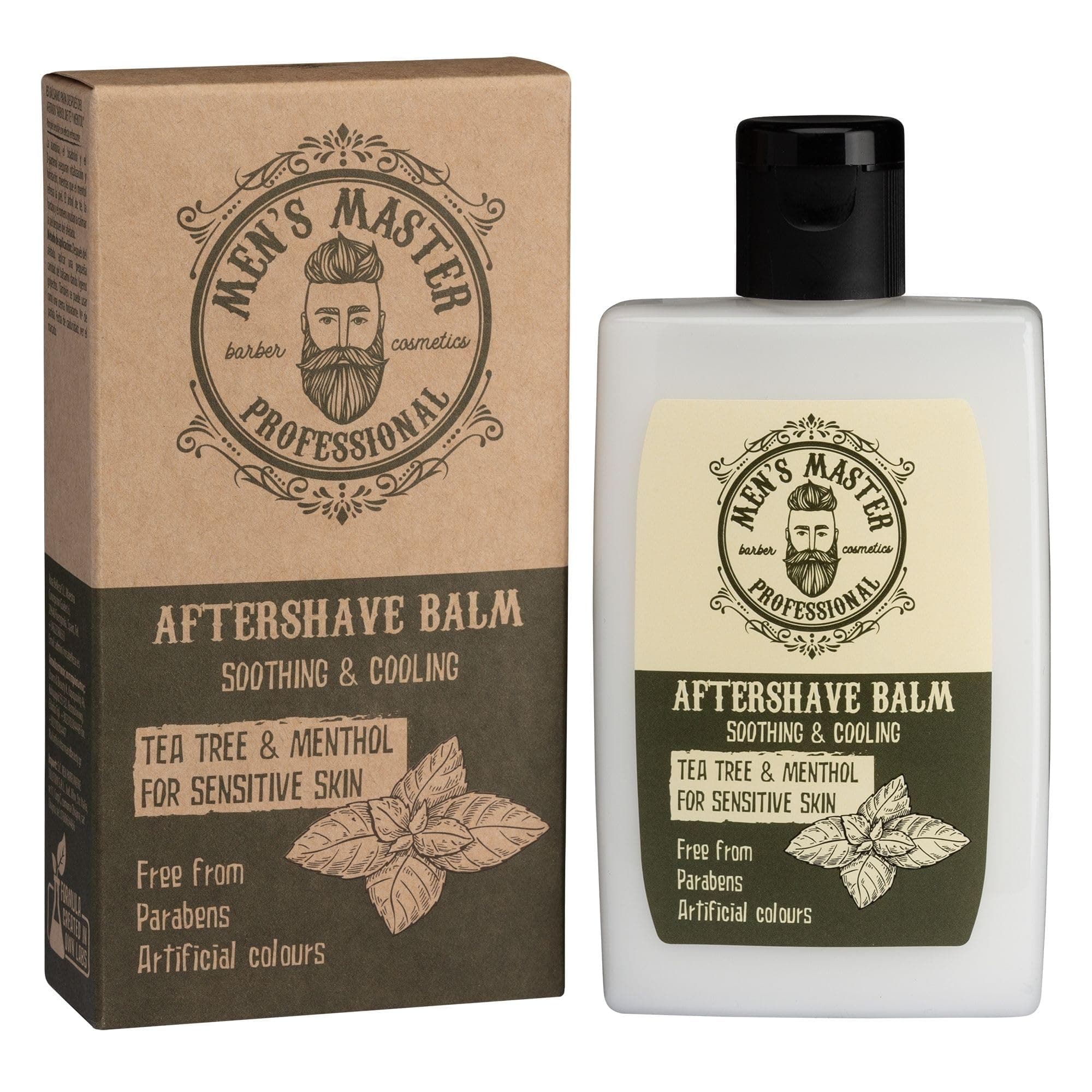 Aftershave Balm with Green Tea and Menthol | After Shave for Men | After Shave Product | Men's Beard Care | Moisturizing and Nourishing | Beard Care | Paraben Free | 120 ML