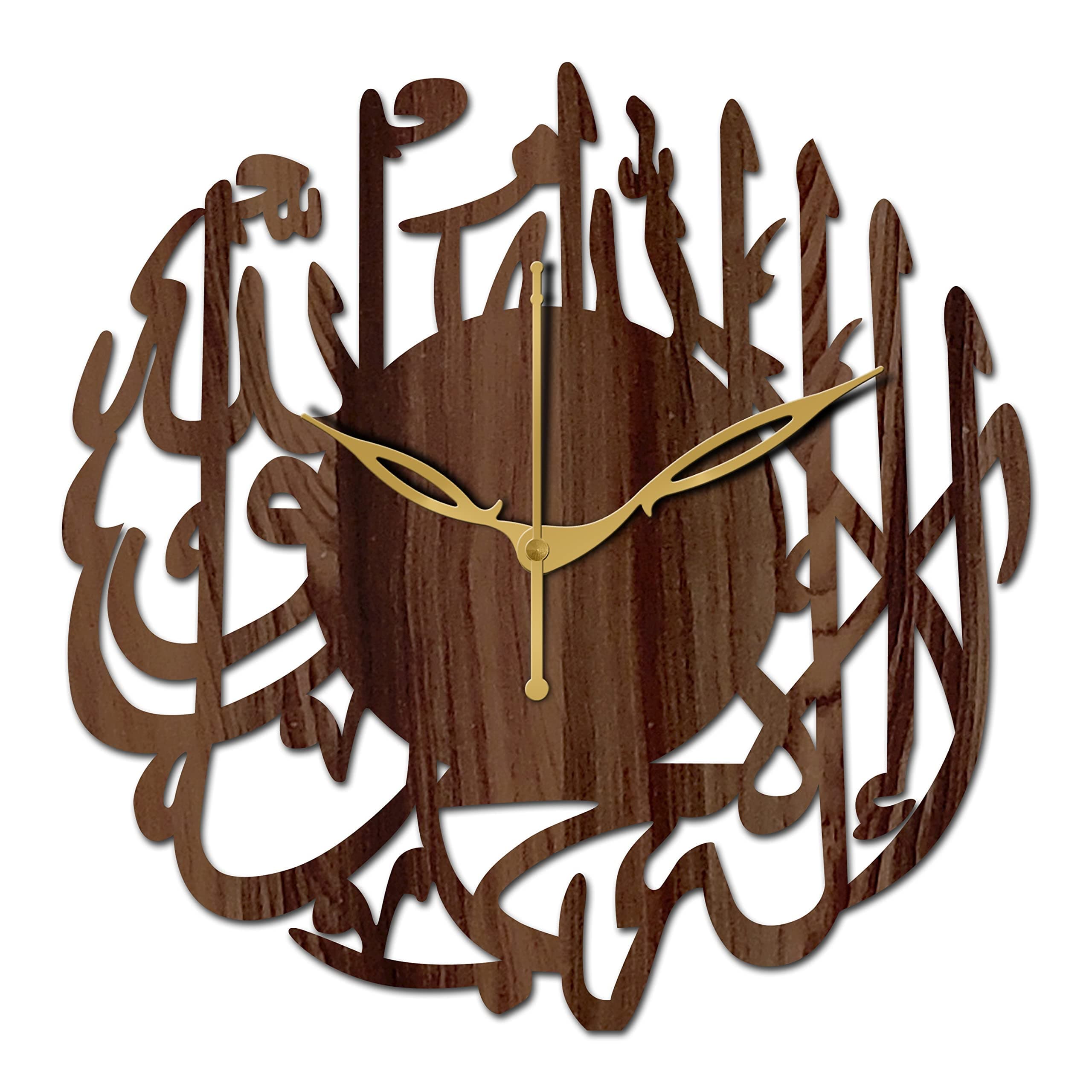 Freny Exim 10" Inch Wooden Wall Clock (Wenge, Small Size, 25cm x 25cm)-005