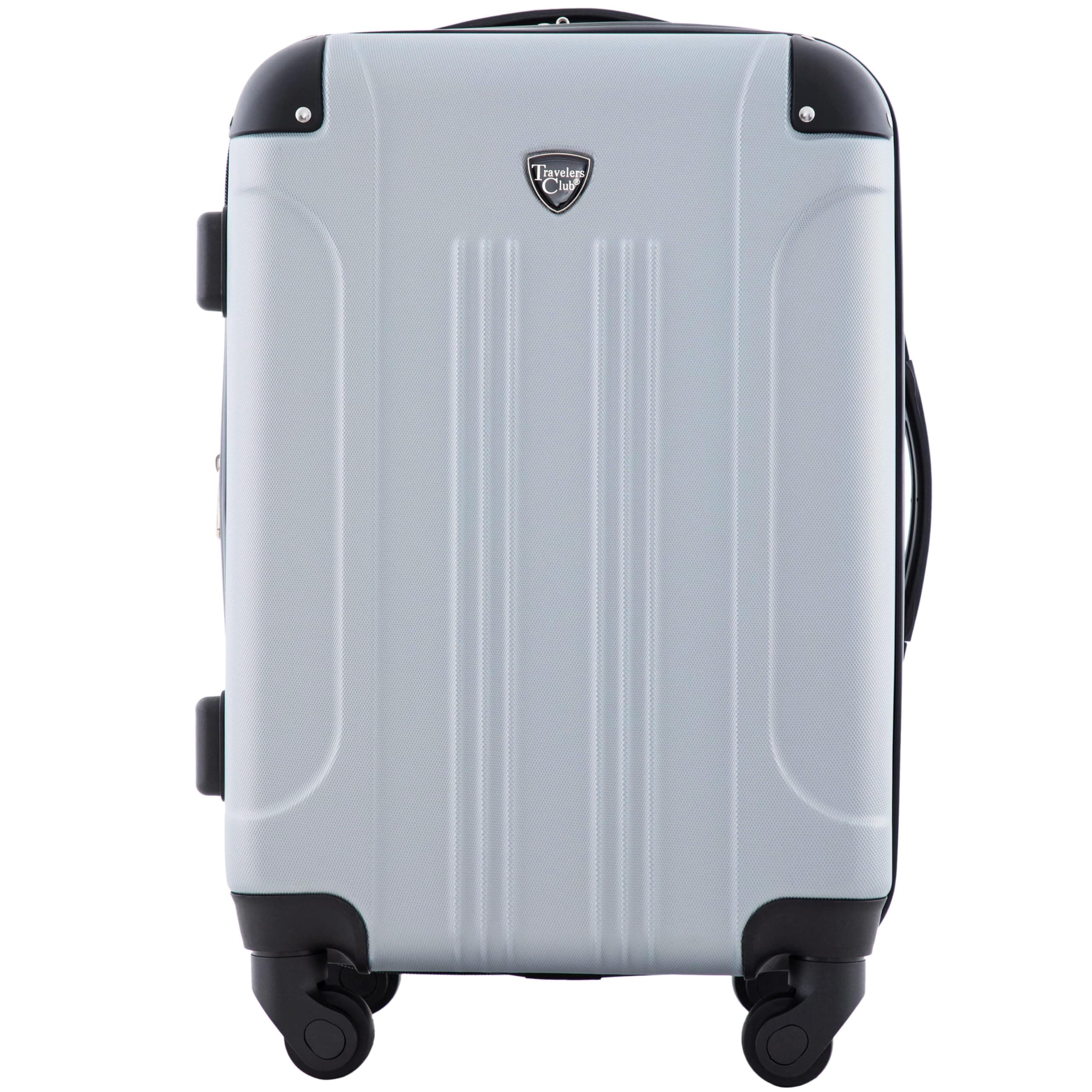 Chicago Hardside Expandable Spinner Luggage, Silver, 22" Carry-On