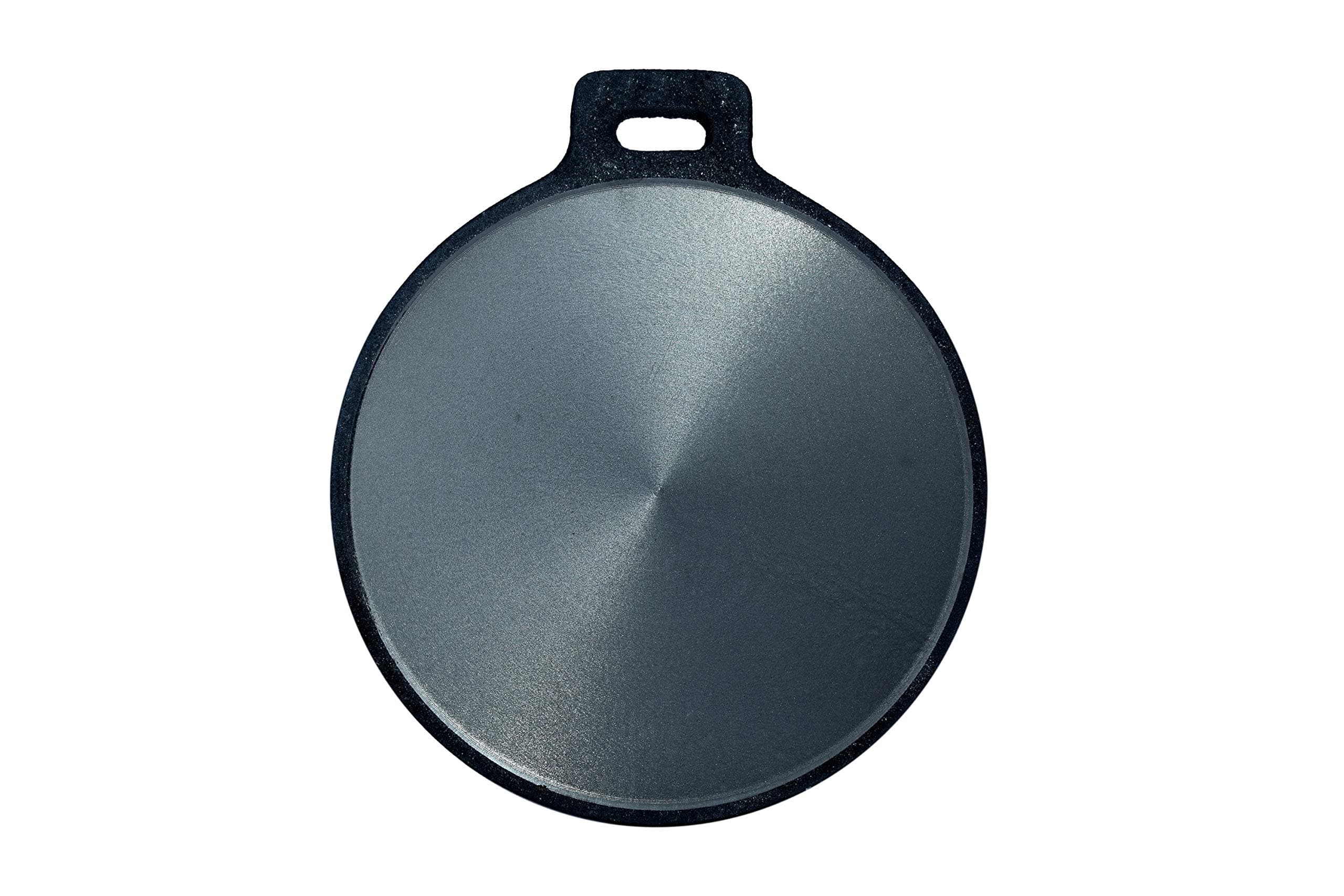nakshathra cast Iron preseasoned Tawa /Tawa/dosa/roti/pizza pan (Black, 31cm)