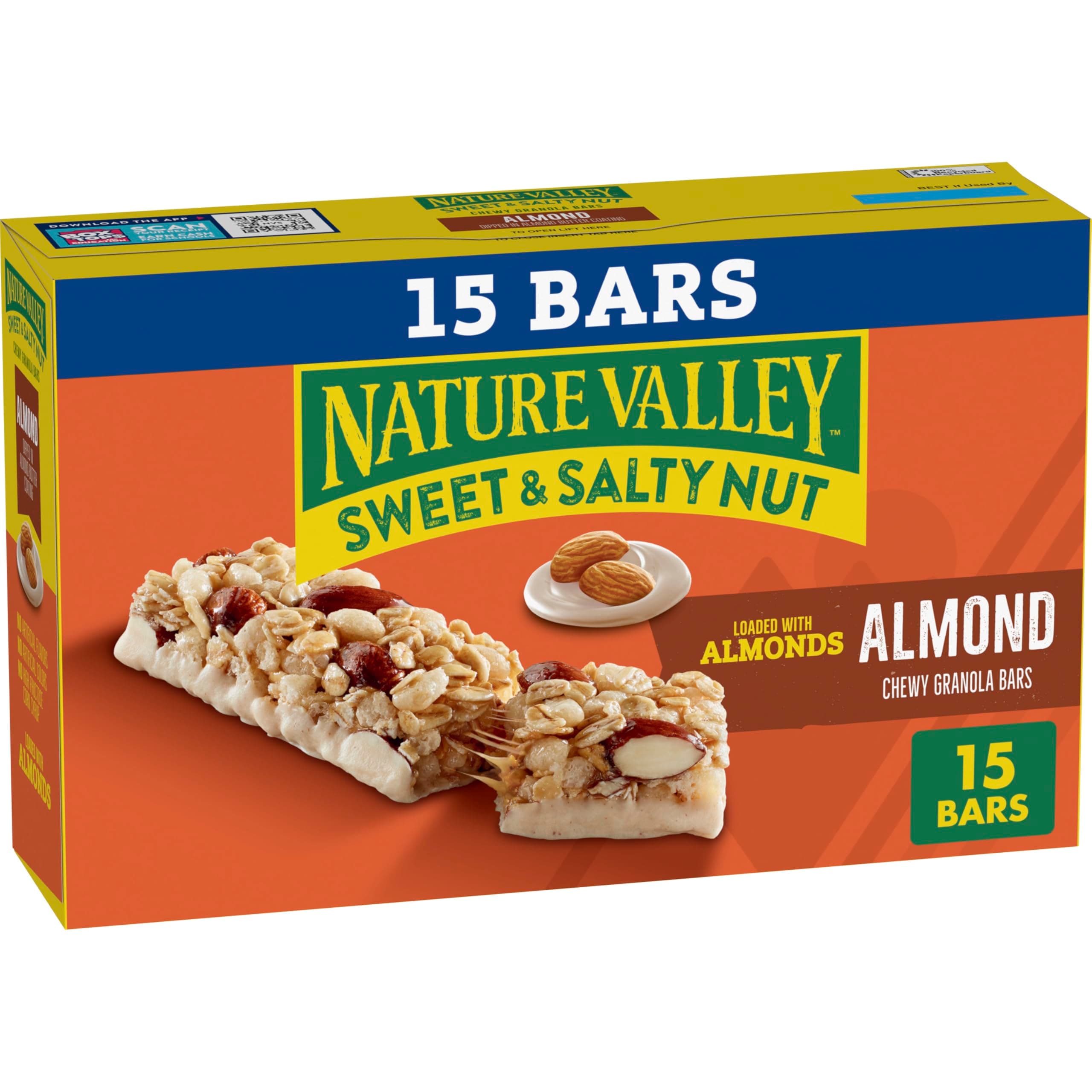 Nature Valley Granola Bars, Sweet and Salty Nut, Almond, 1.2 oz, 15 ct